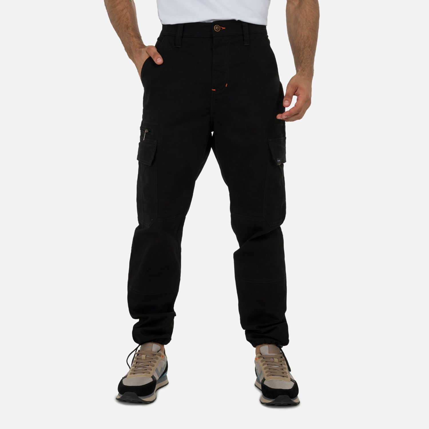 Pantalon Cargo Color Negro Para Hombre