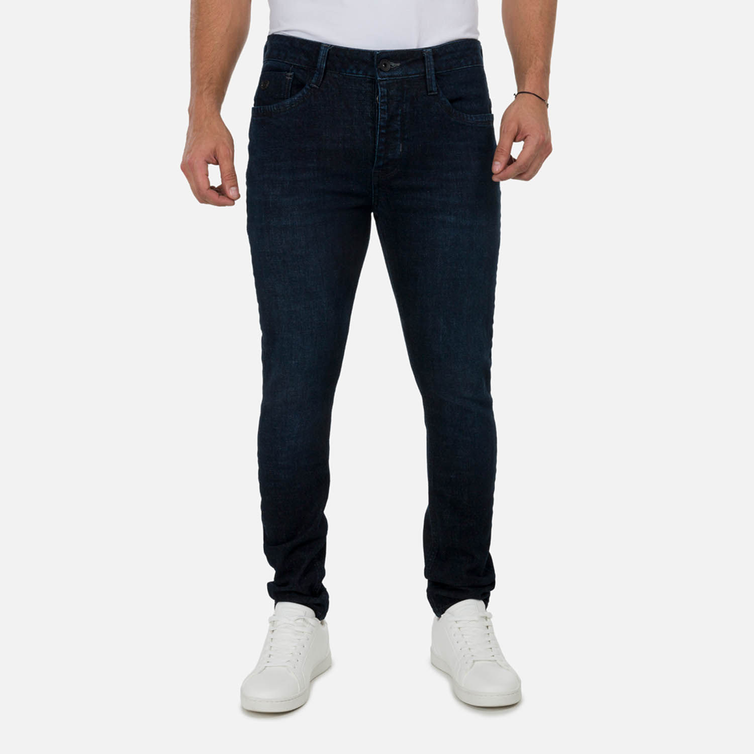 Jean Skinny Color Azul Oscuro Para Hombre