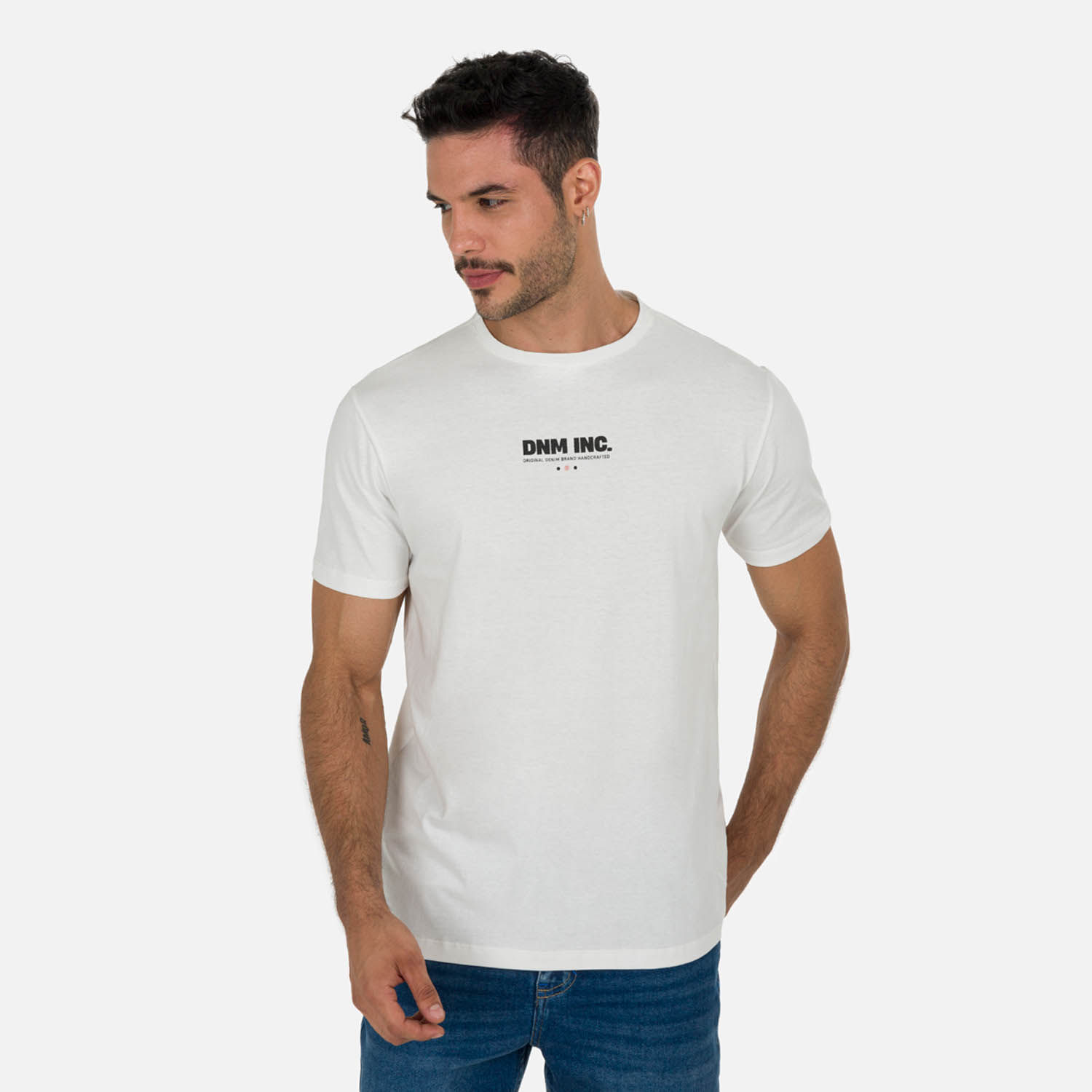 Camiseta Estampado Localizado Color Crudo Para Hombre