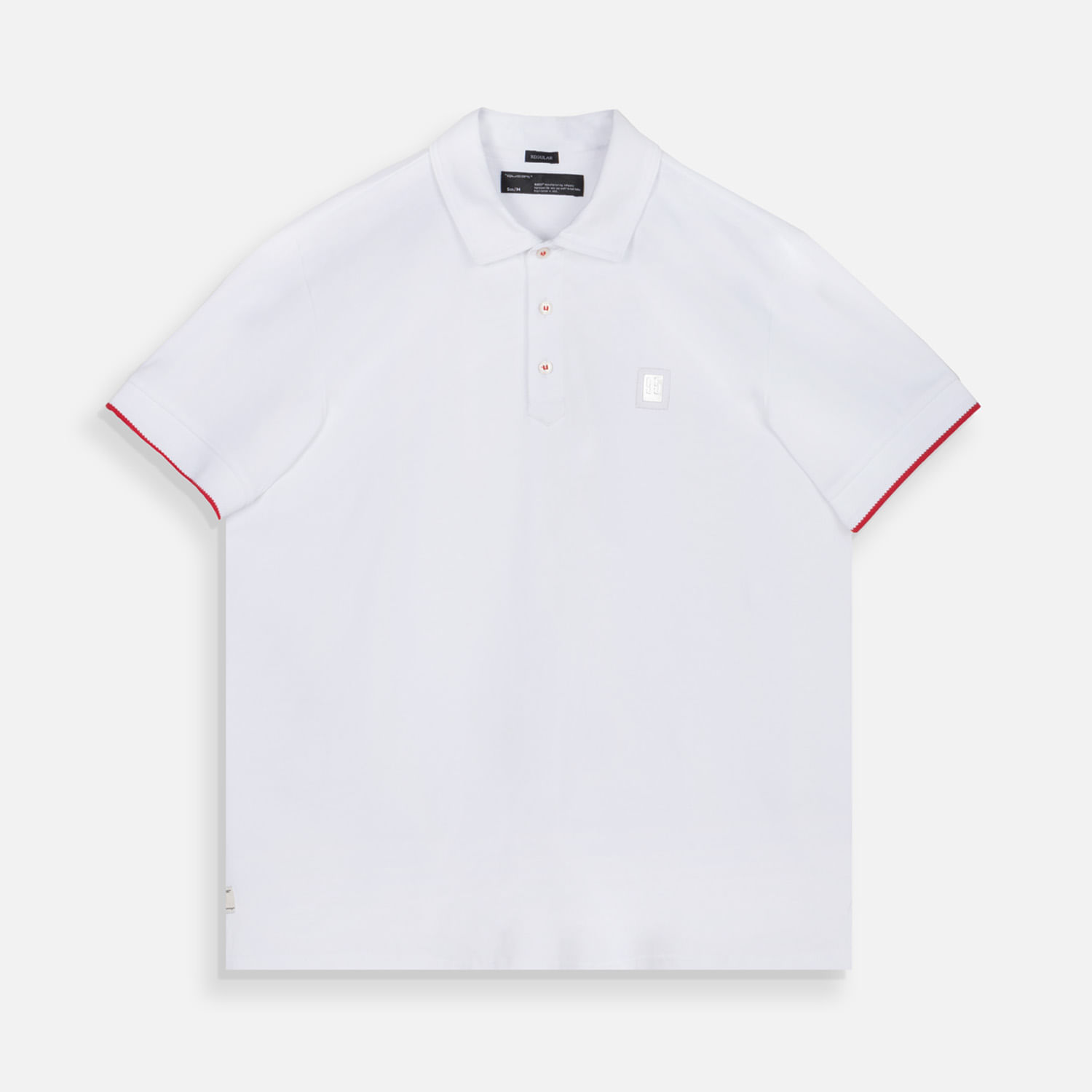 Polo Manga Corta Color Blanco Blanco Para Hombre