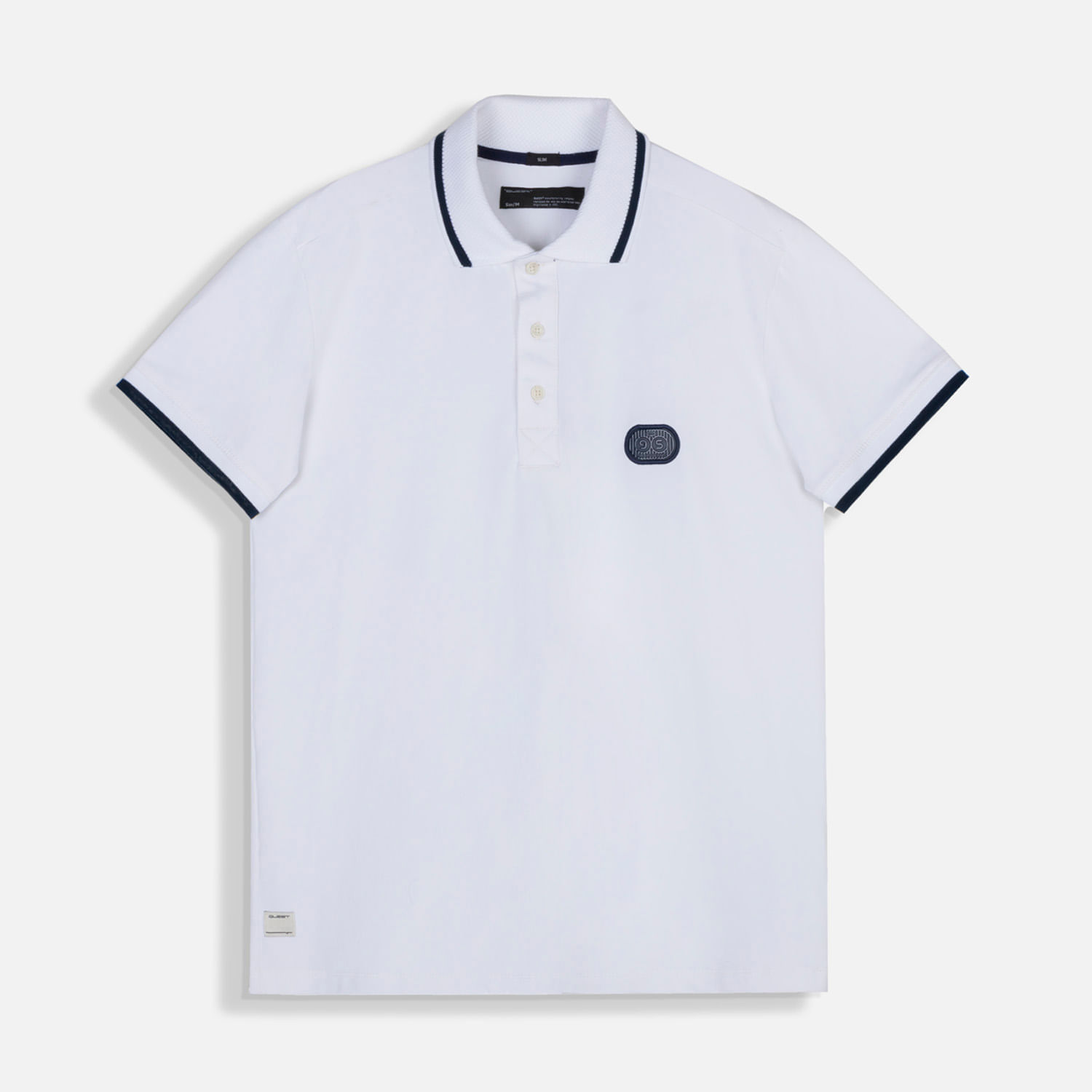 Polo Manga Corta Color Blanco Blanco Para Hombre