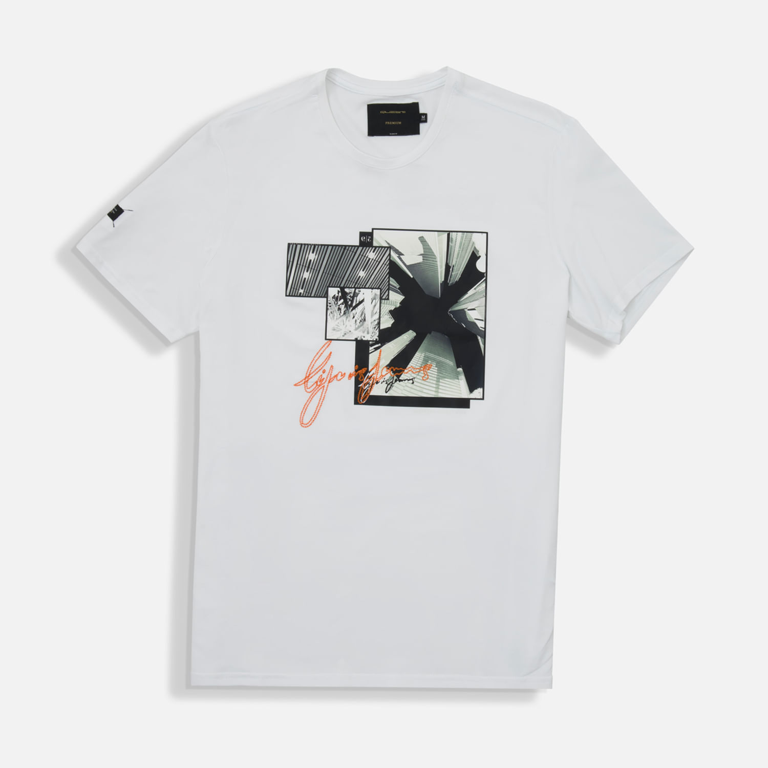Camiseta Premium Manga Corta Color Blanco Blanco Para Hombre