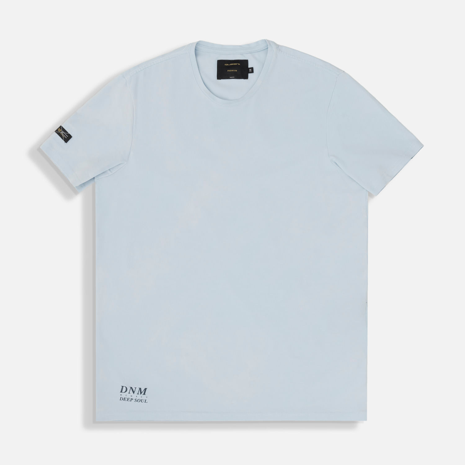 Camiseta Premium Manga Corta Color Azul Chambray Para Hombre