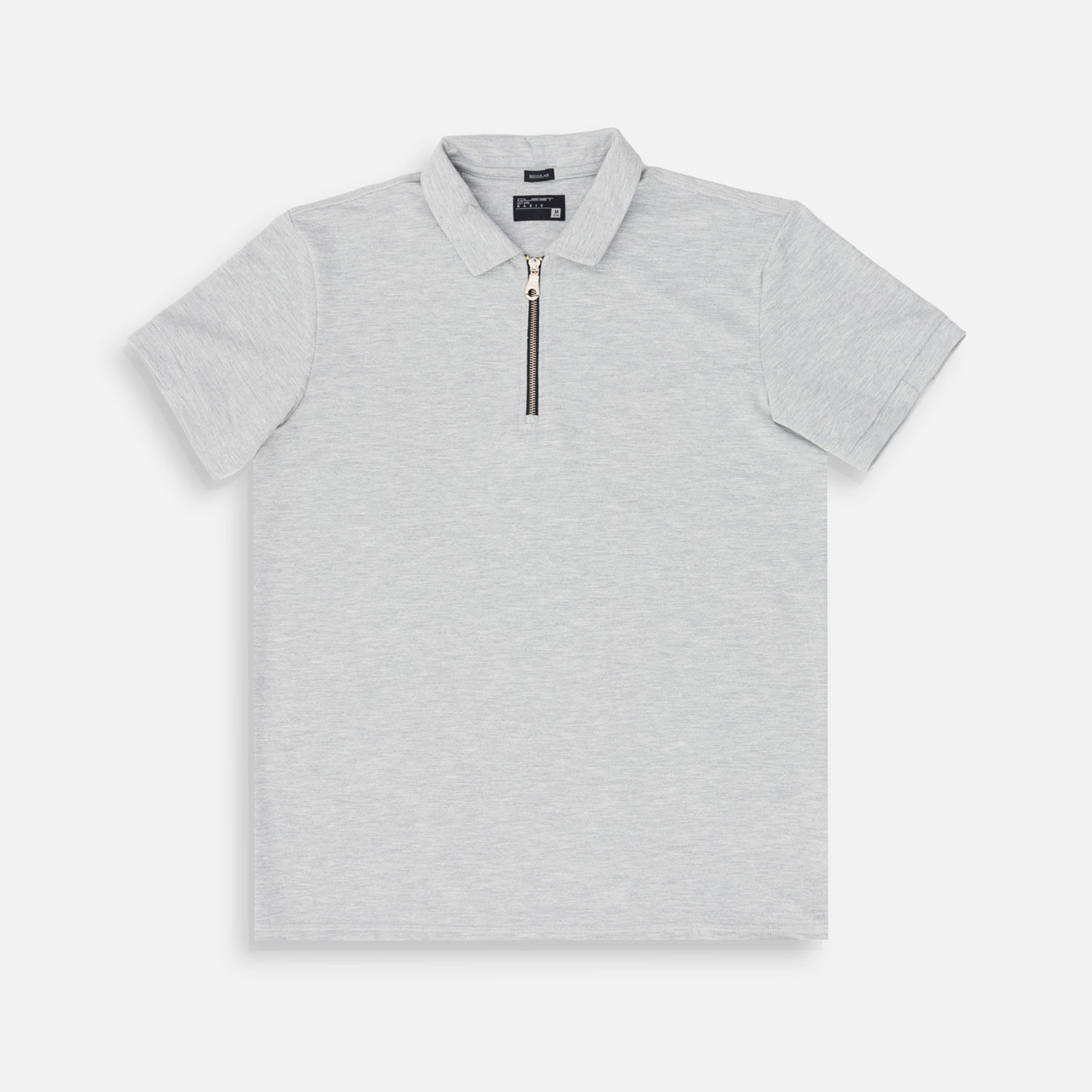 Polo Manga Corta Color Gris Jaspe Para Hombre