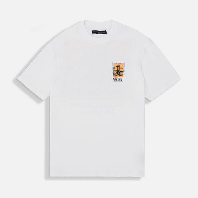 Camiseta Manga Corta Color Blanco Blanco Para Hombre