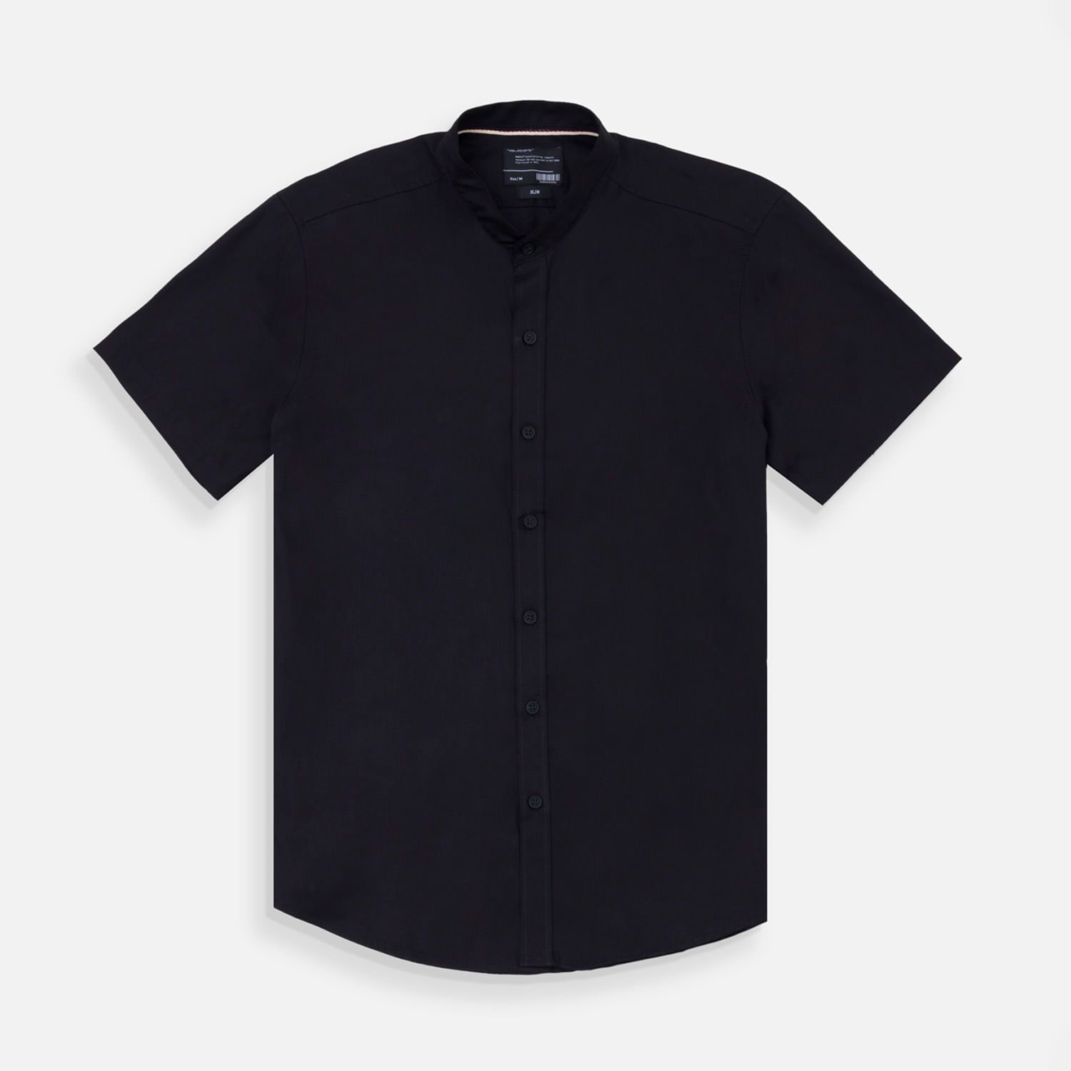 Camisa Manga Corta Color Negro Para Hombre