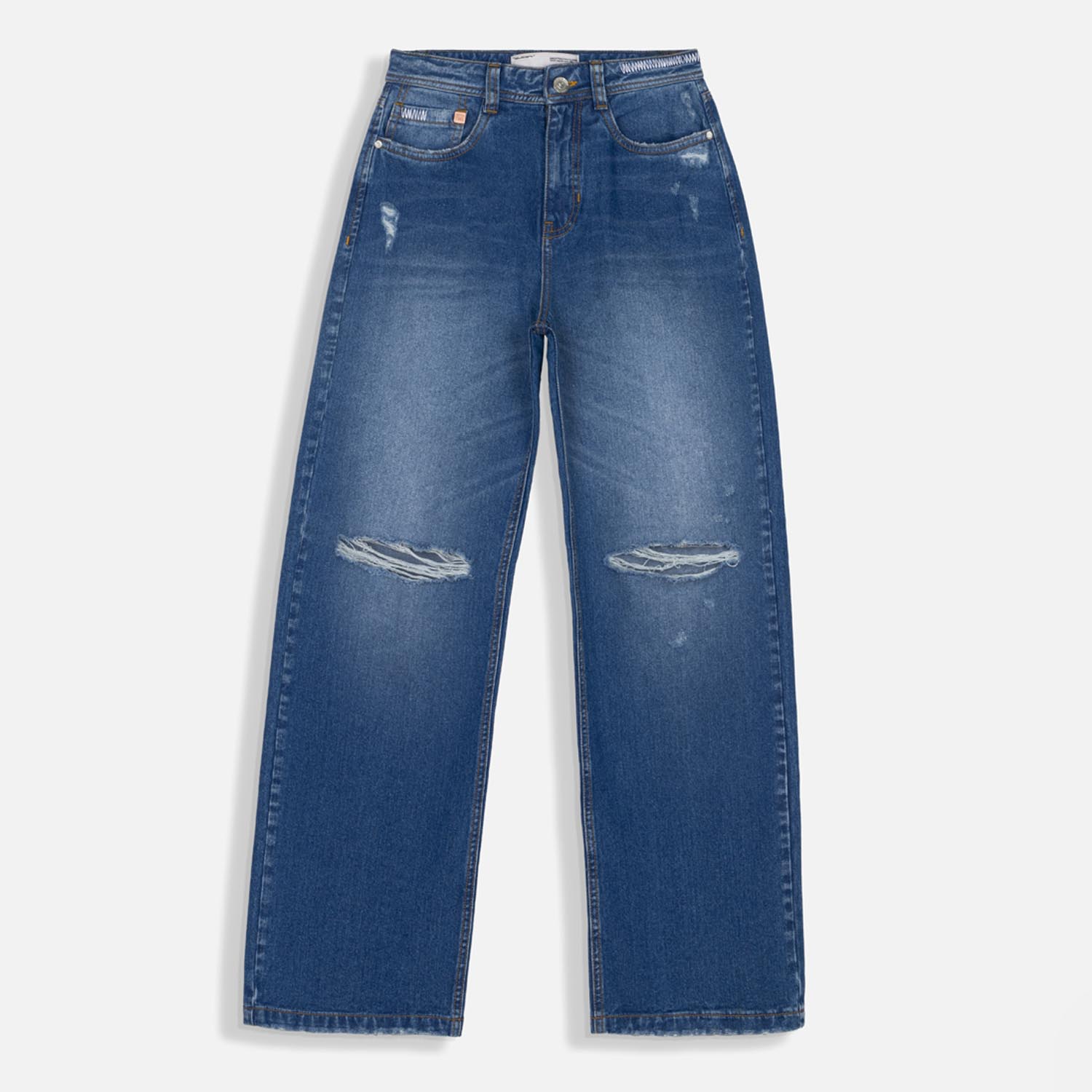 Jean Straight Color Azul Claro Para Mujer