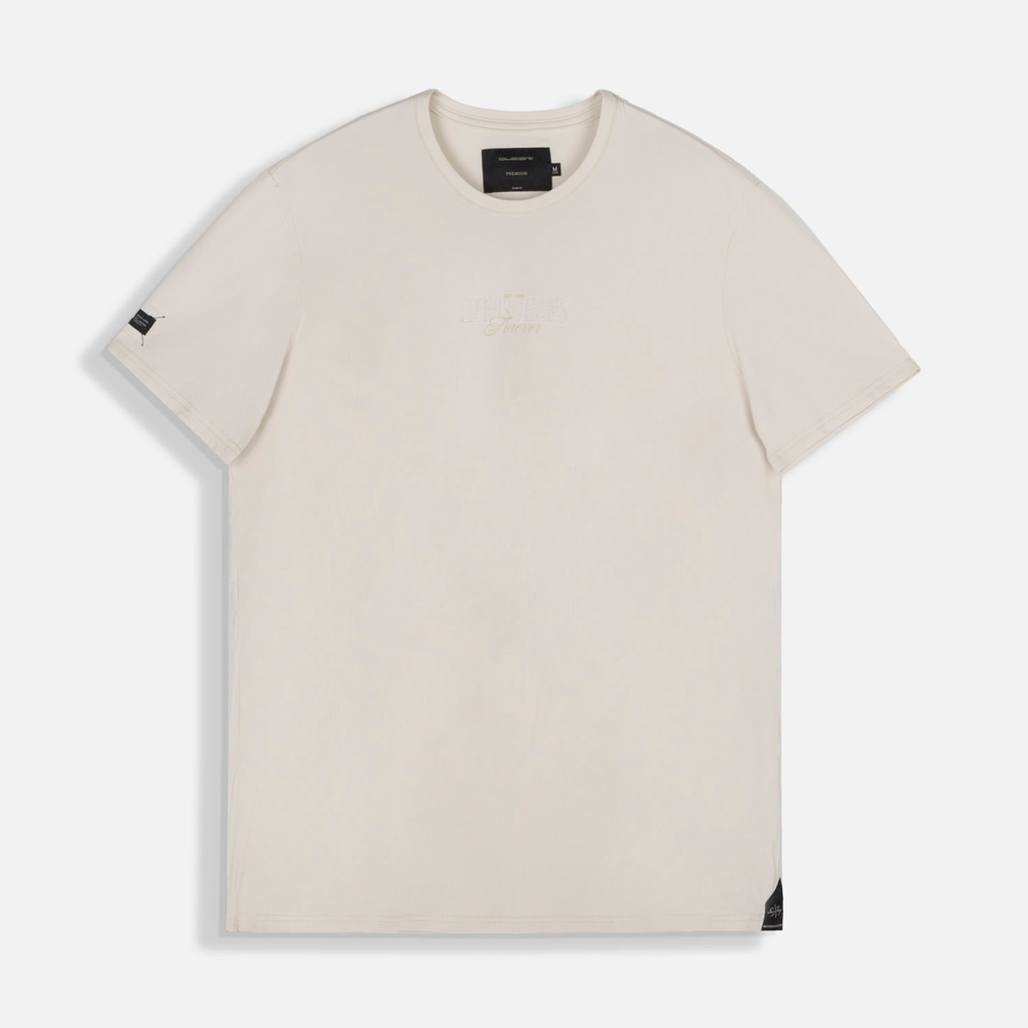 Camiseta Premium Manga Corta Color Whitecap Gray Para Hombre