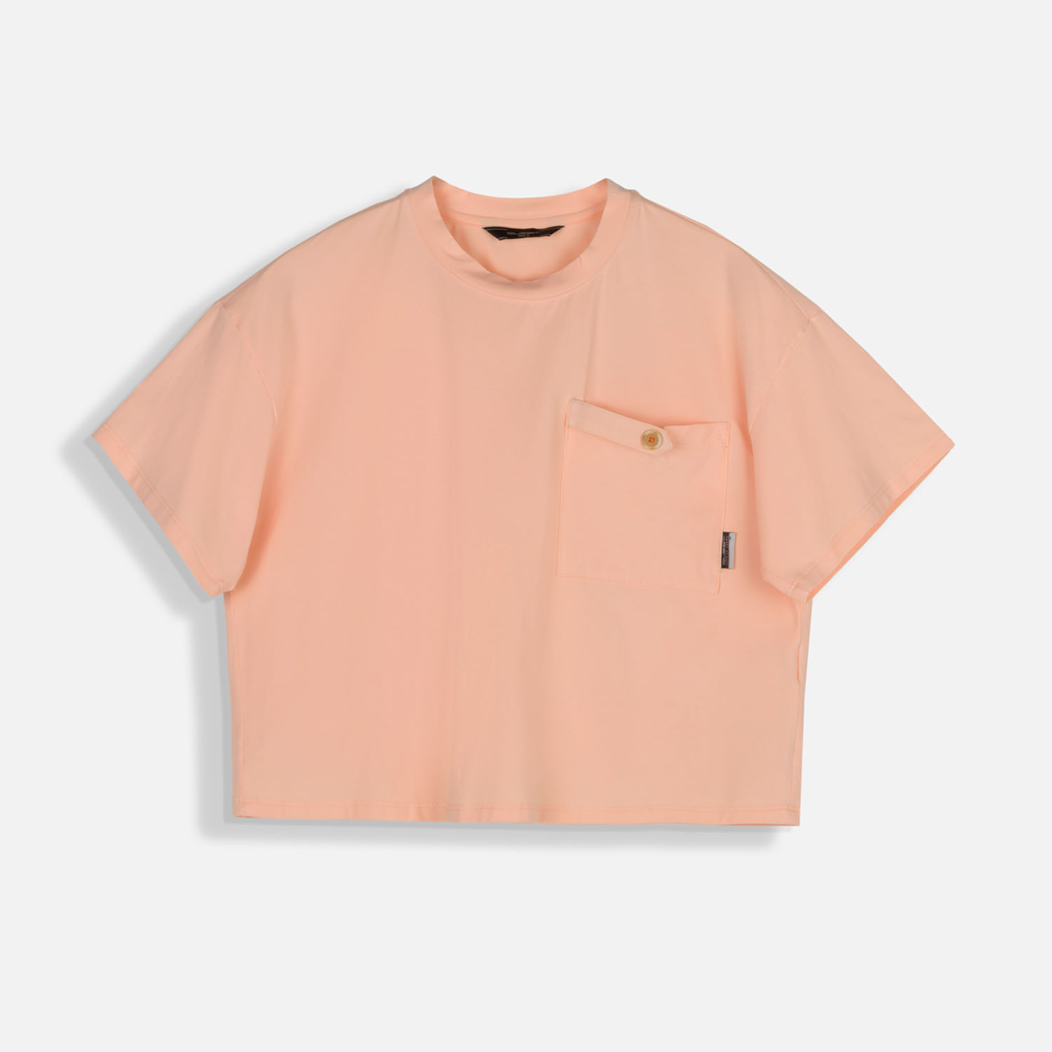 Camiseta Manga Corta Color Peach Parfait Para Mujer