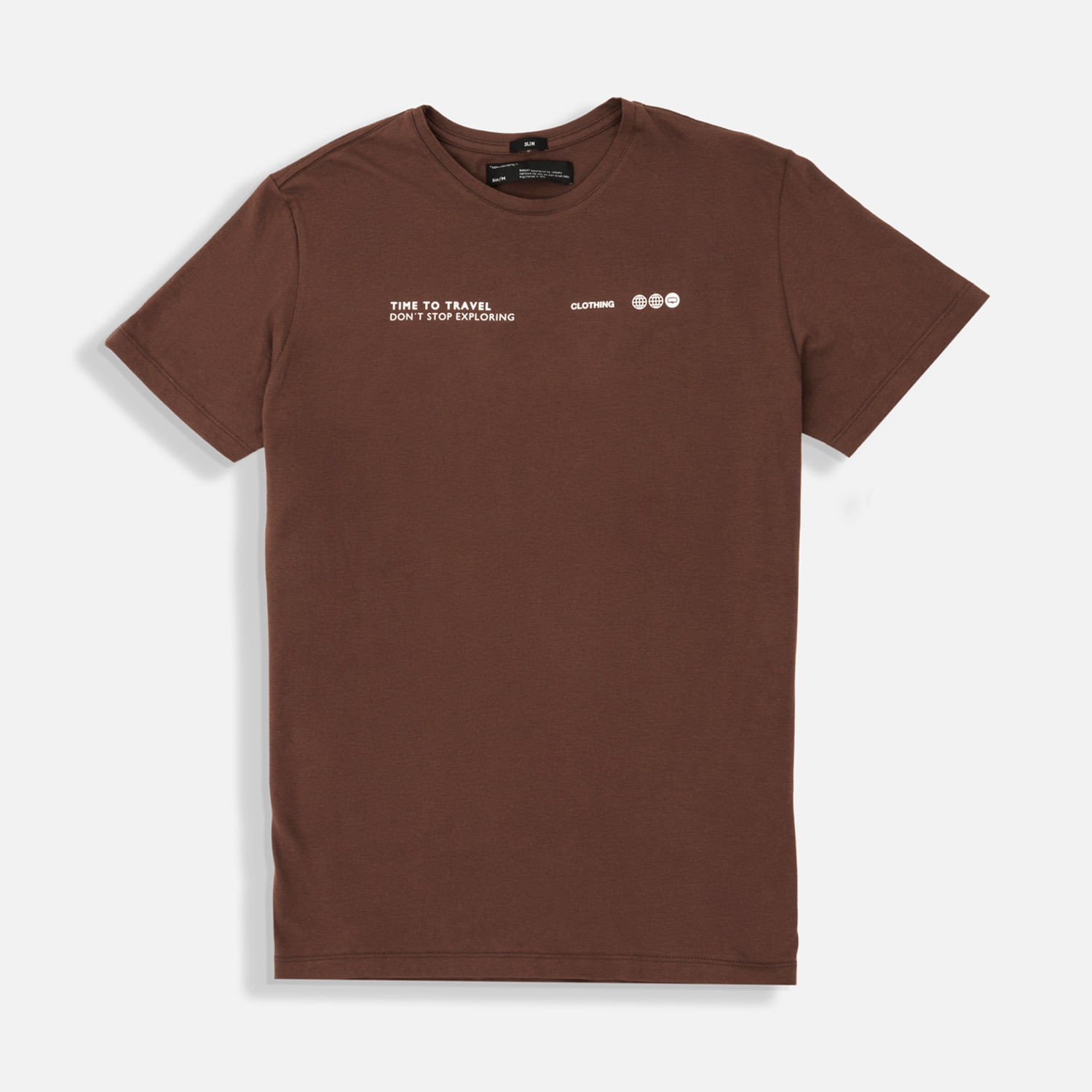 Camiseta Estampado Localizado Color Brunette Para Hombre
