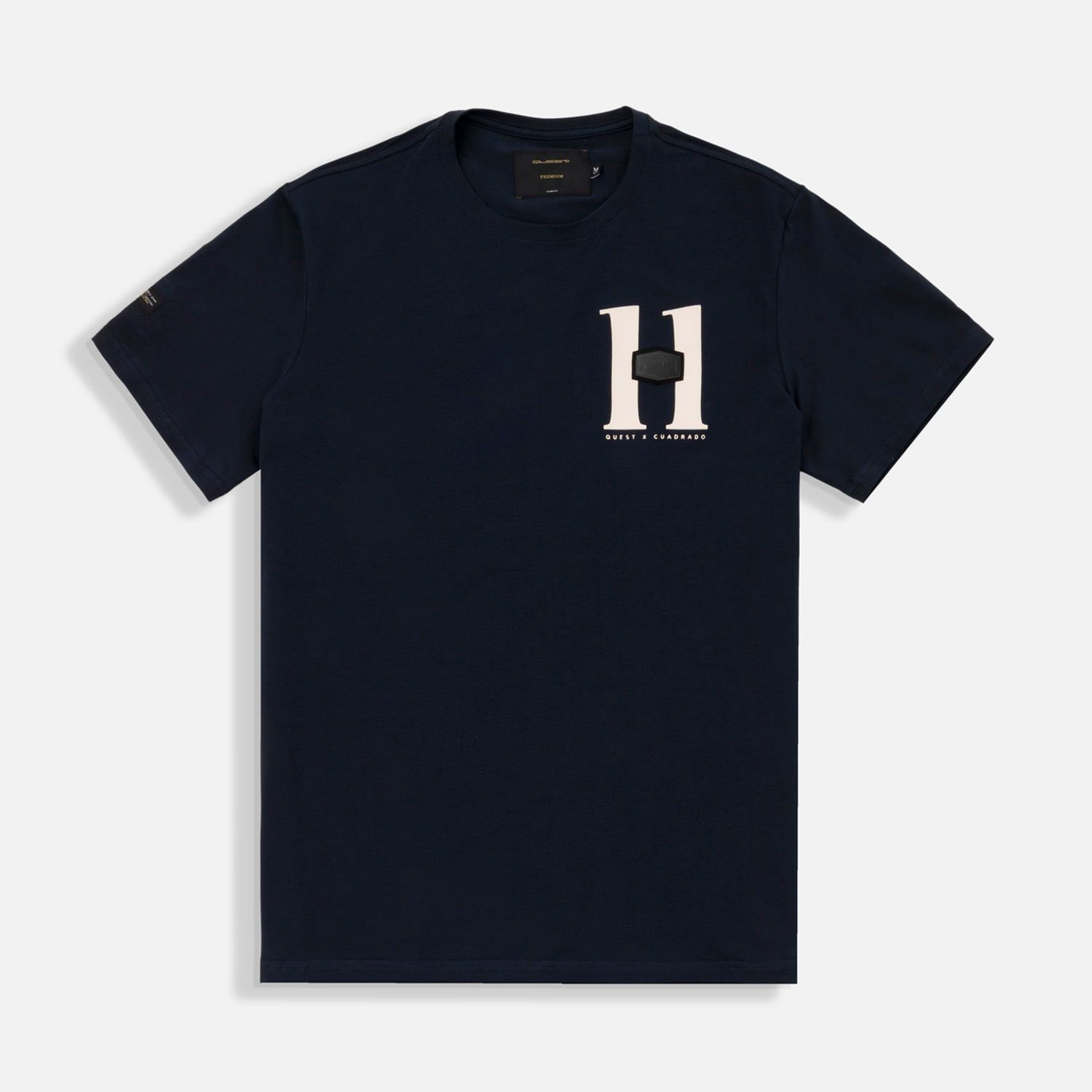 Camiseta Premium Manga Corta Color Azul Oscuro Para Hombre