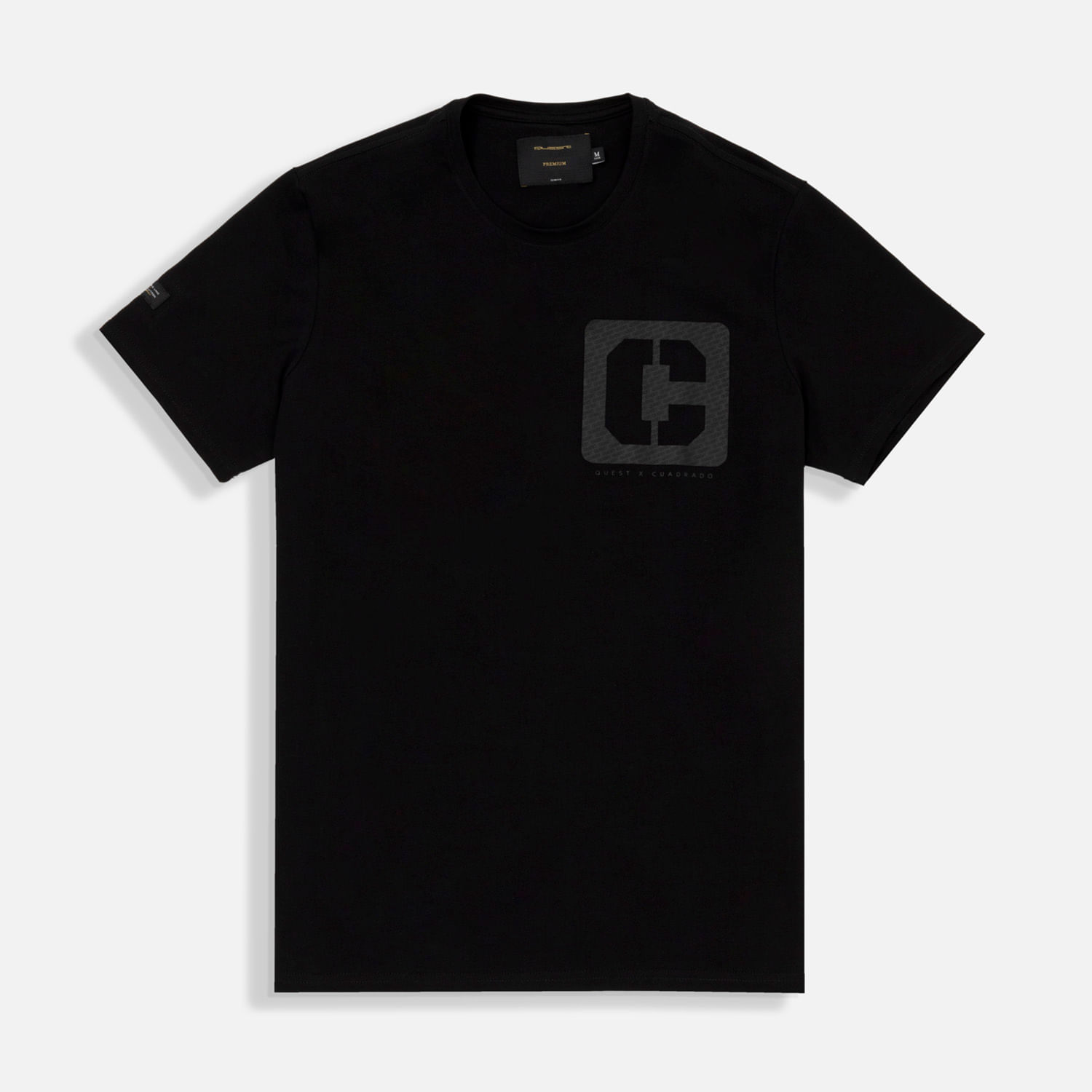 Camiseta Premium Manga Corta Color Negro Para Hombre