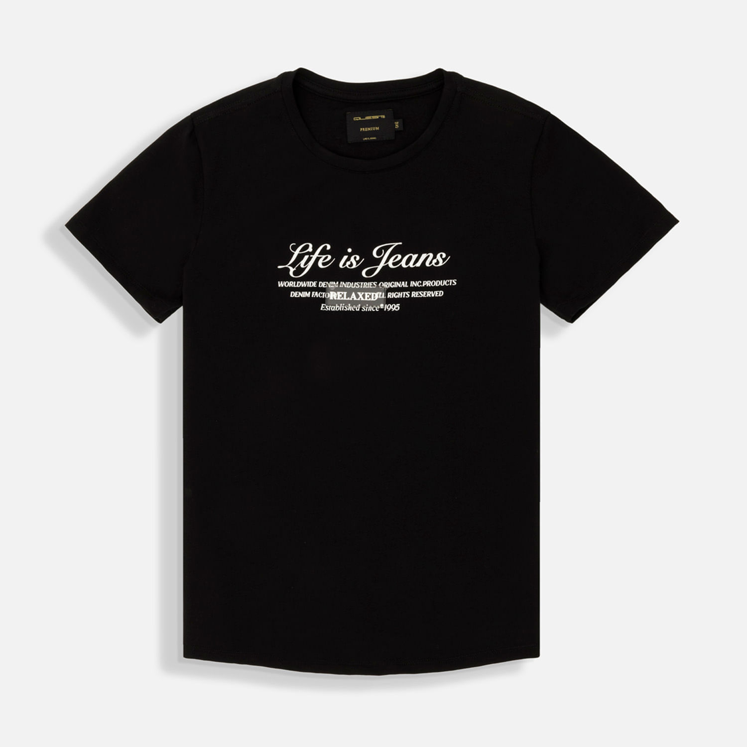 Camiseta Premium Manga Corta Color Negro Para Mujer