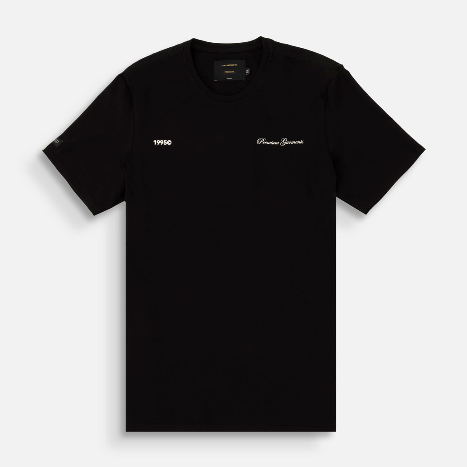Camiseta Premium Manga Corta Color Negro Para Hombre