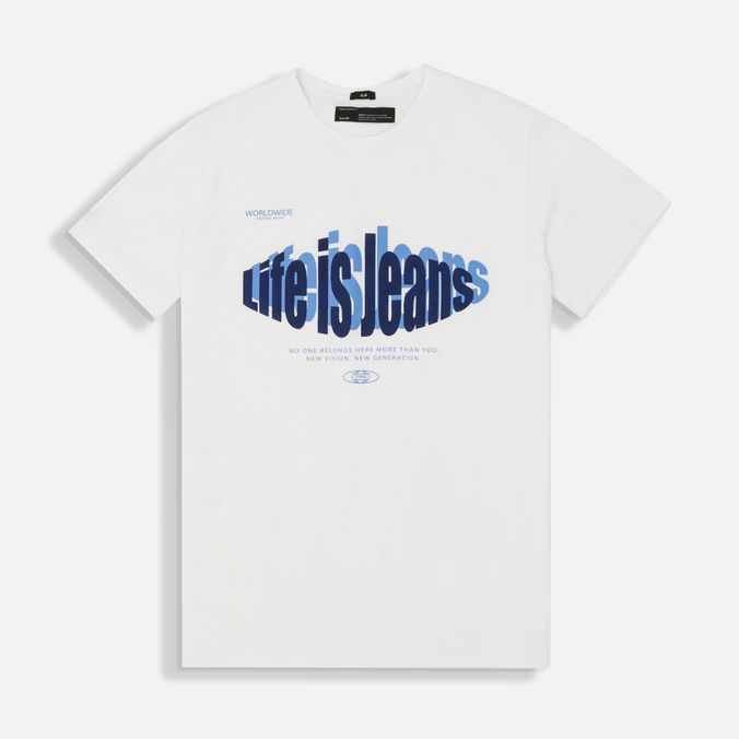 Camiseta Estampado Localizado Color Blanco Blanco Para Hombre