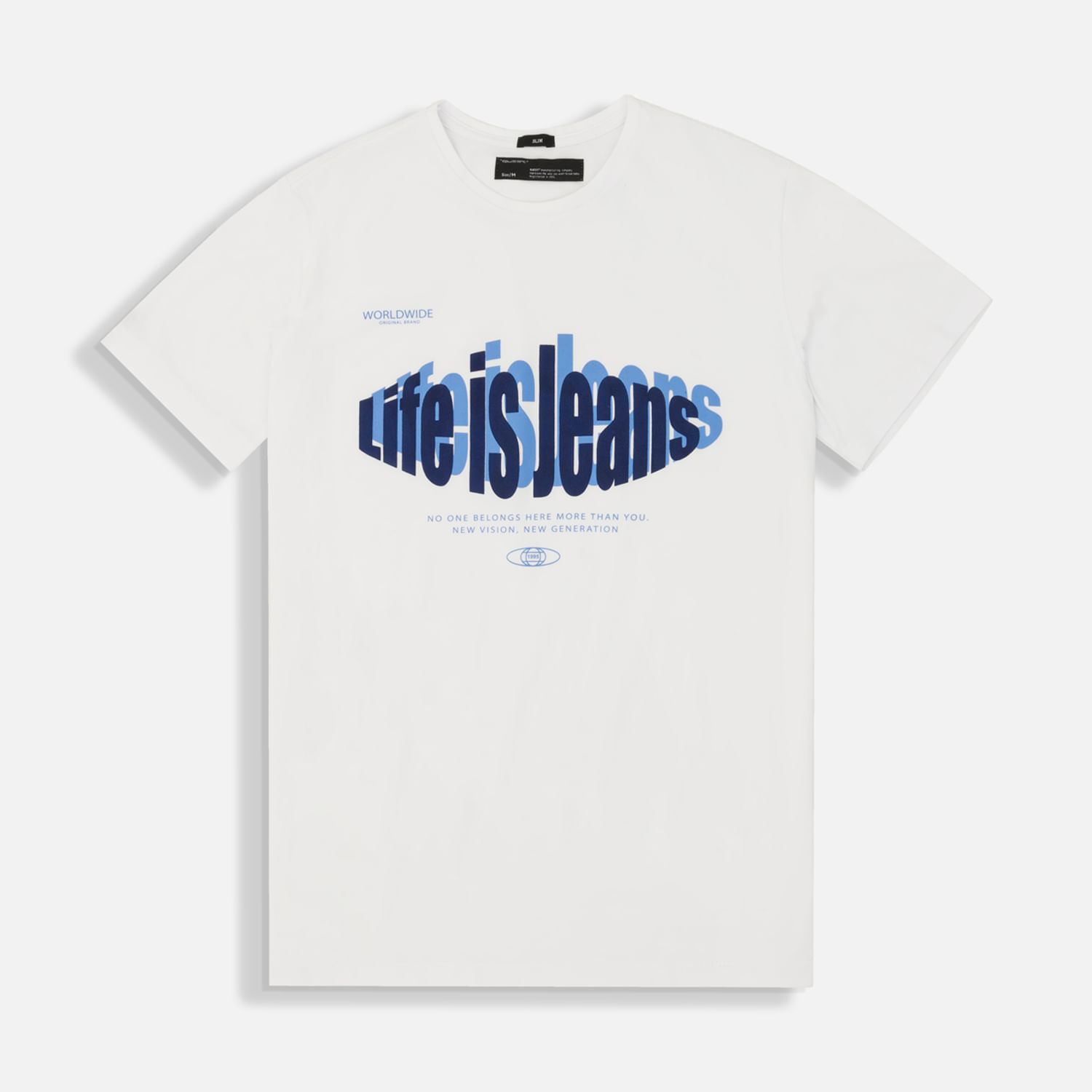 Camiseta Estampado Localizado Color Blanco Blanco Para Hombre