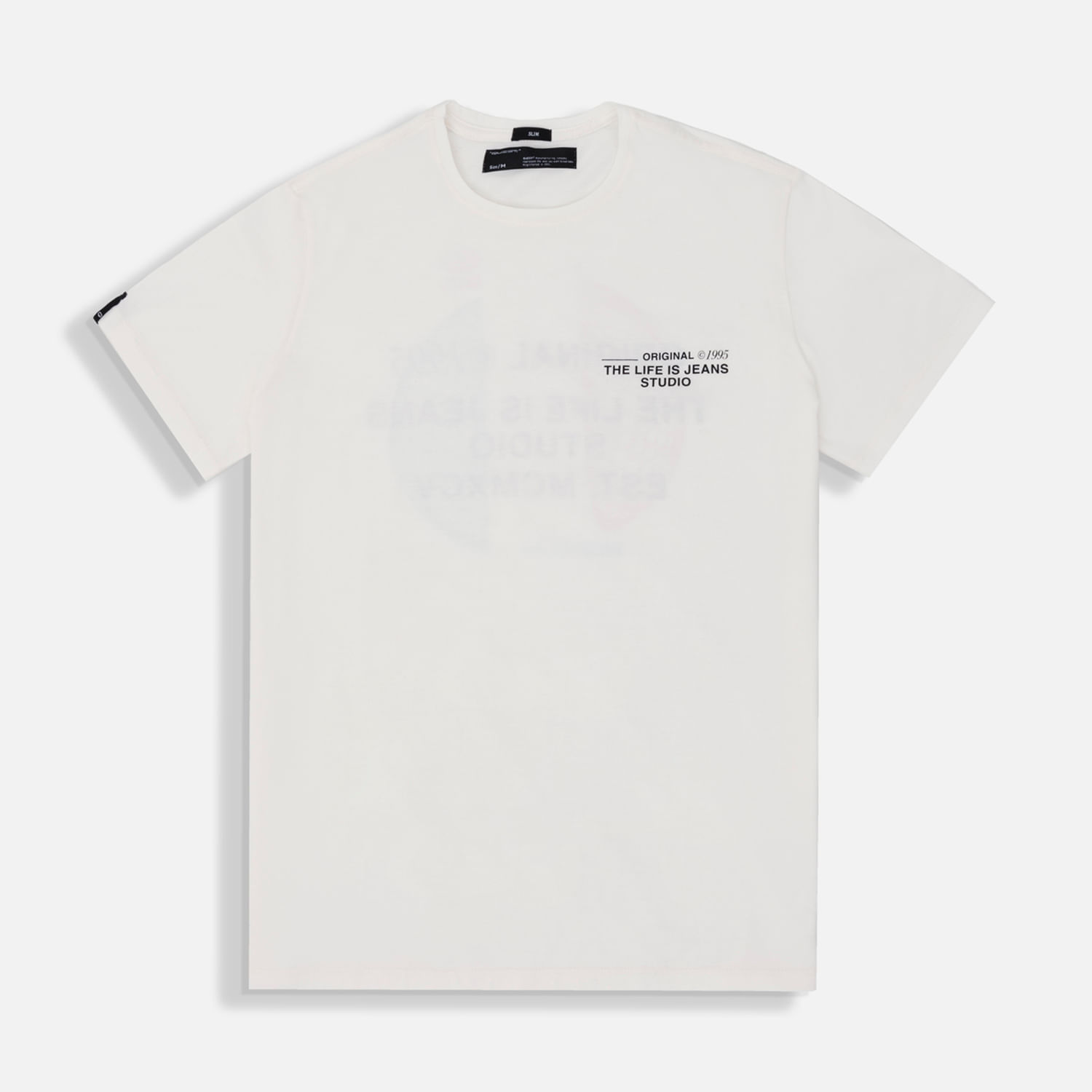Camiseta Estampado Localizado Color Ivory Para Hombre