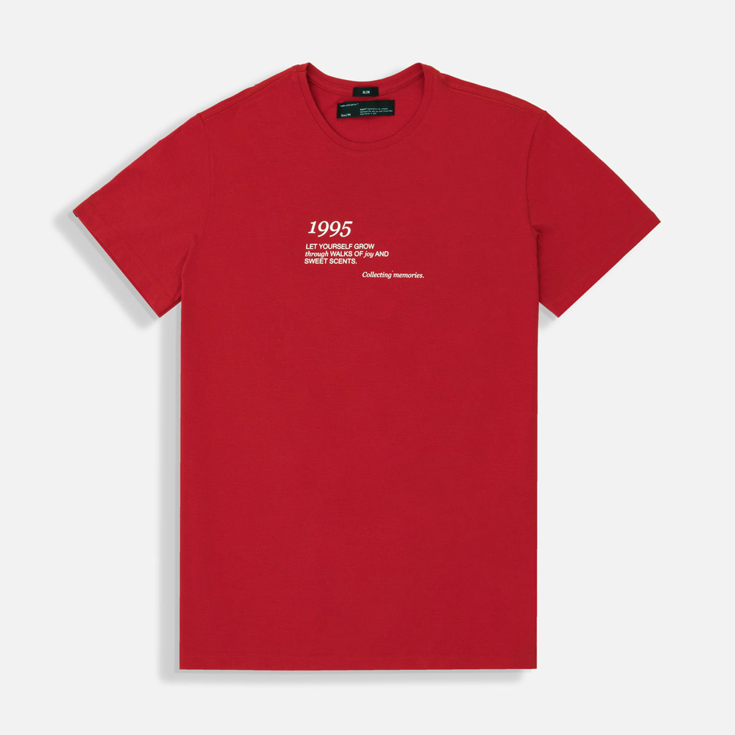 Camiseta Estampado Localizado Color Rojo Oscuro Para Hombre
