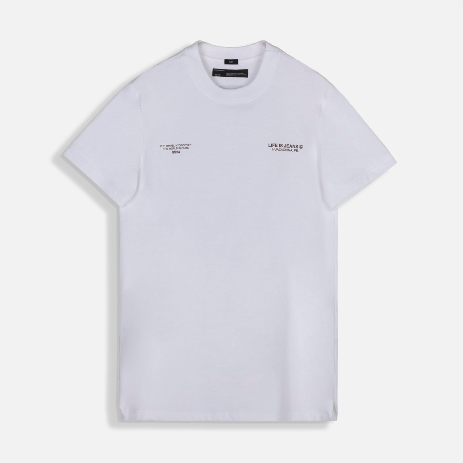 Camiseta Manga Corta Color Crudo Para Hombre