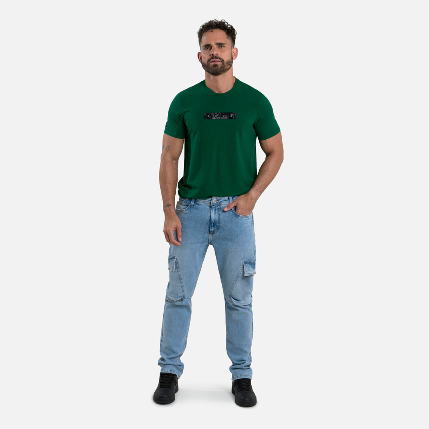 Jean Regular Color Azul Claro Para Hombre