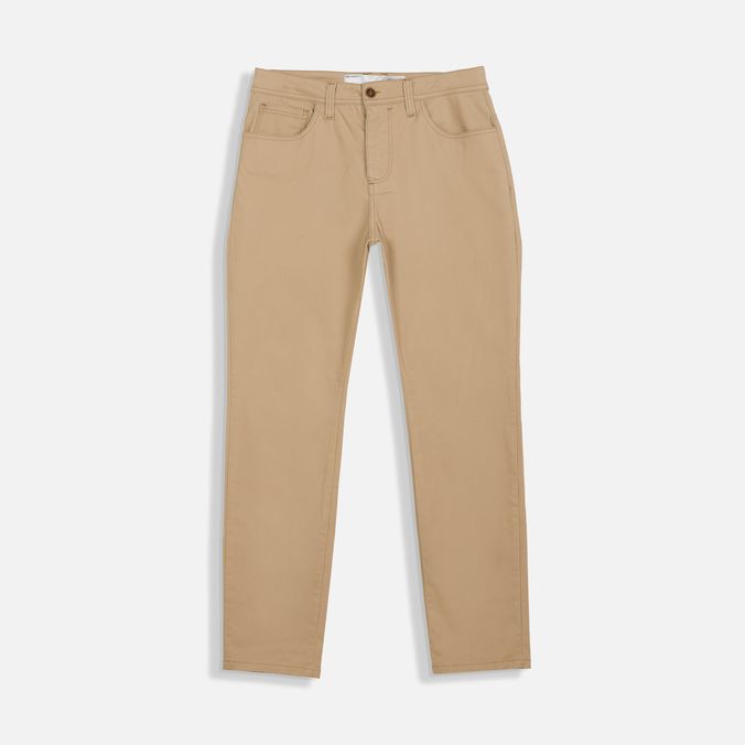 Pantalon 5 Bolsillos Color Beige Para Hombre