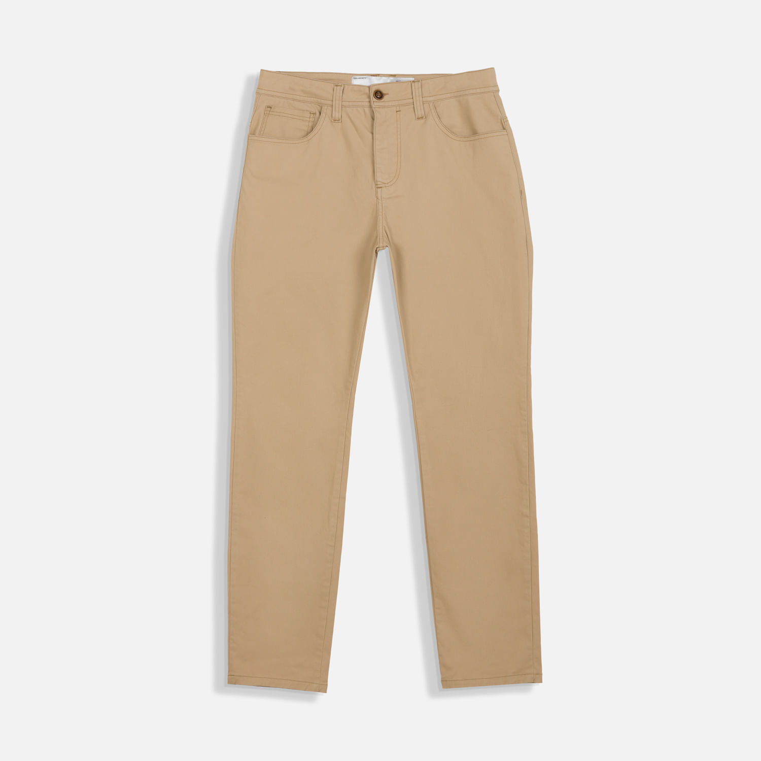 Pantalon 5 Bolsillos Color Beige Para Hombre