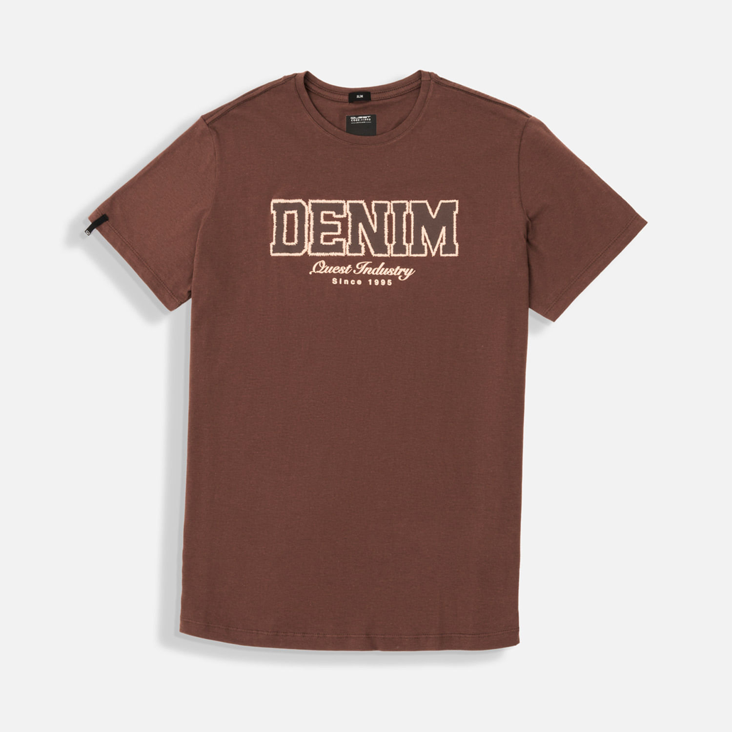 Camiseta Estampado Localizado Color Brunette Para Hombre