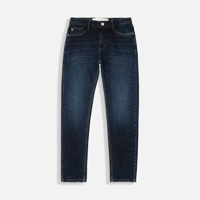 Jean Slim Color Azul Oscuro Para Hombre