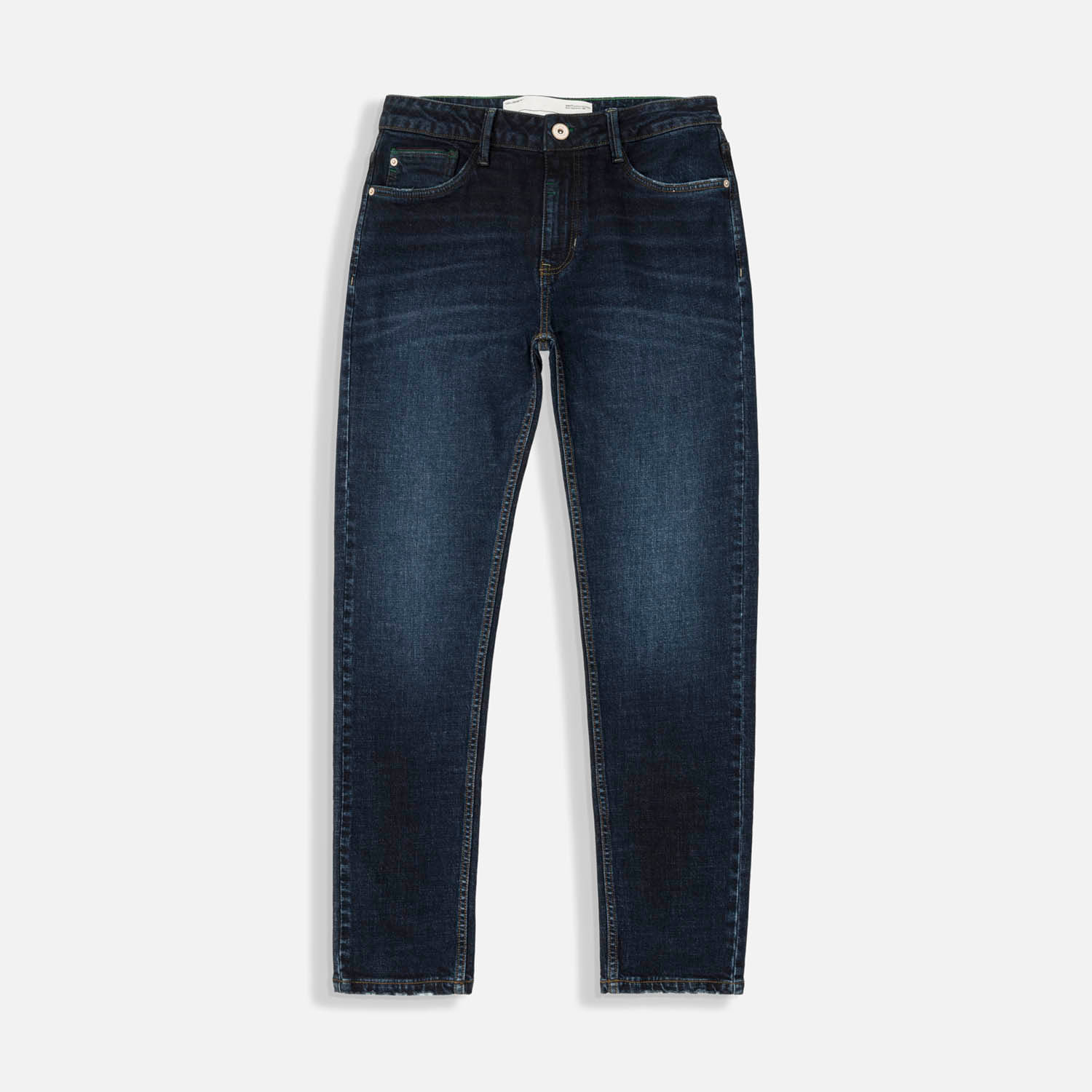 Jean Slim Color Azul Oscuro Para Hombre