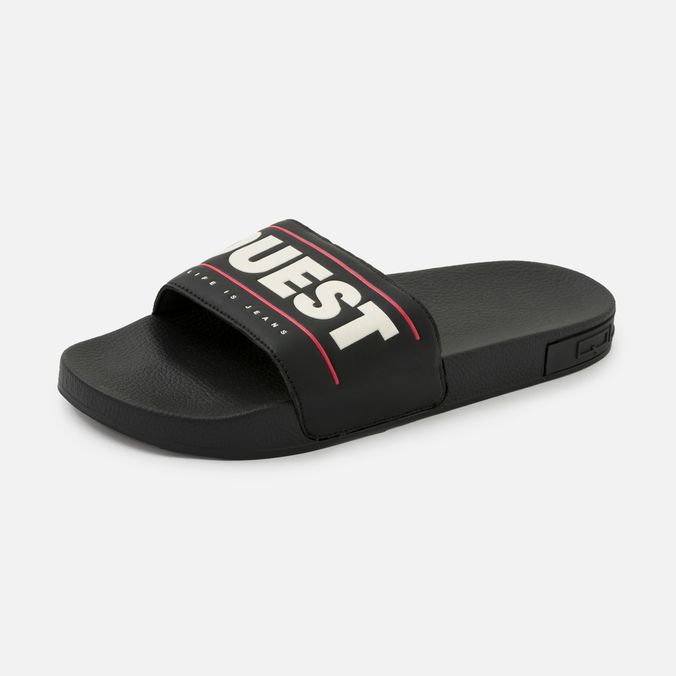 Sandalias Tipo Pala Color Negro Para Hombre
