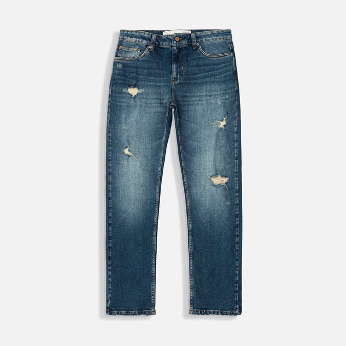 Jean Regular Color Azul Medio Para Hombre
