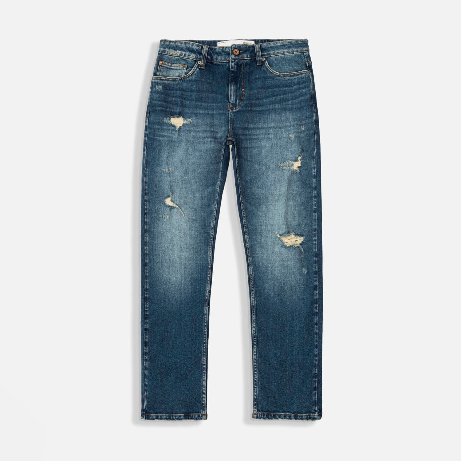 Jean Regular Color Azul Medio Para Hombre