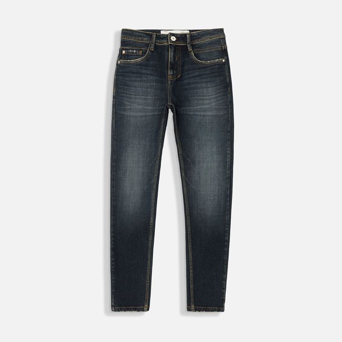 Jean Super Skinny Color Azul Oscuro Para Hombre