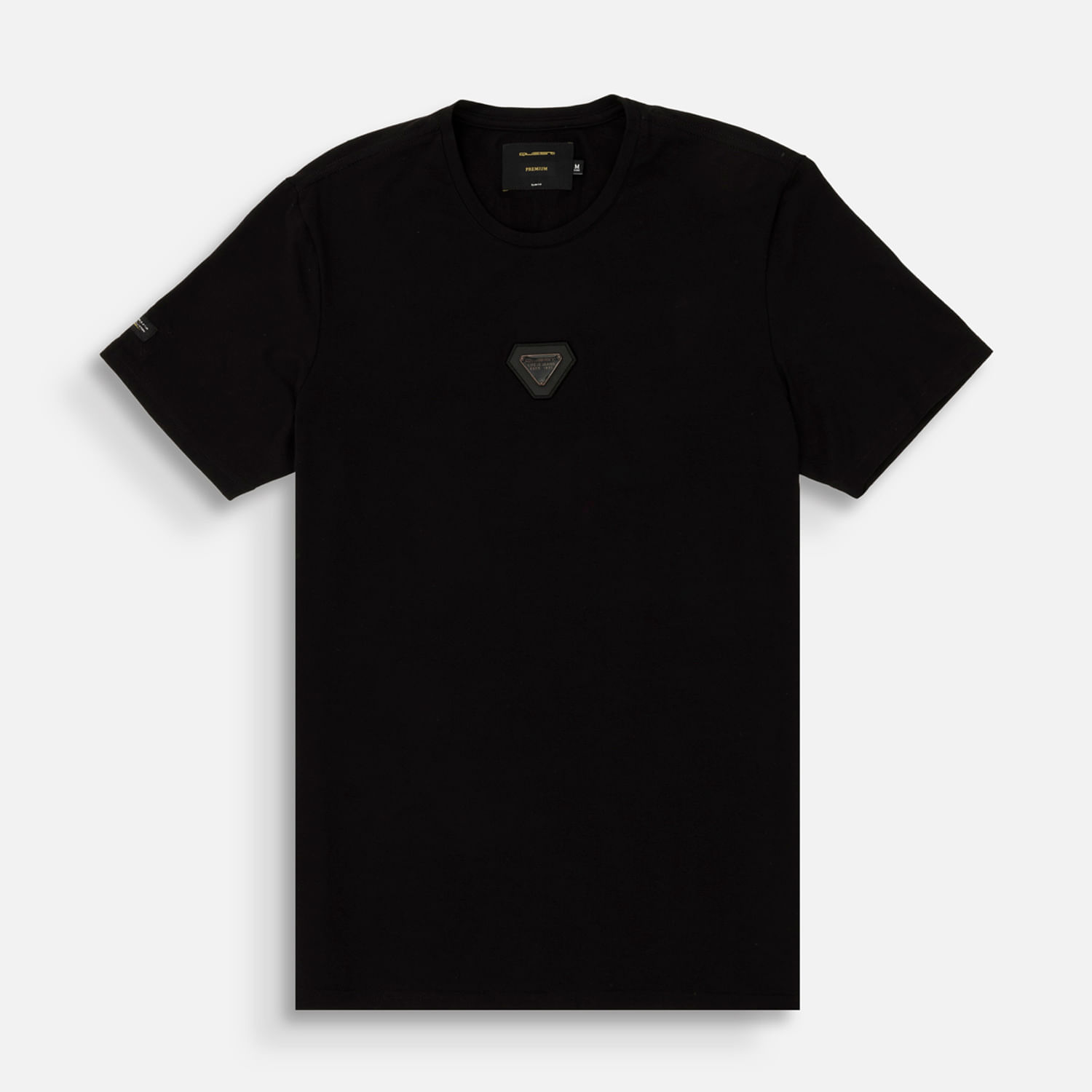 Camiseta Premium Manga Corta Color Negro Para Hombre