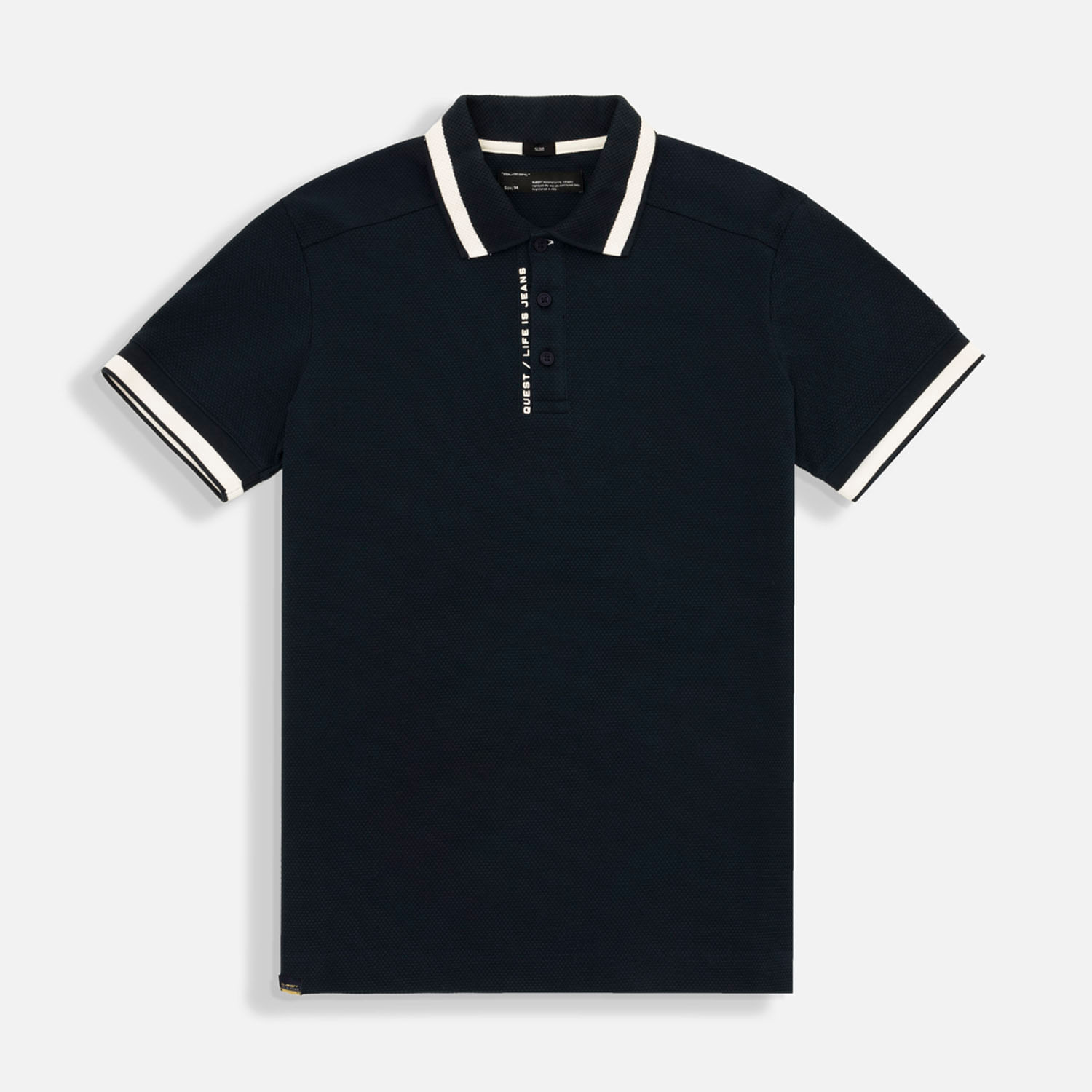 Polo Manga Corta Color Azul Noche Para Hombre