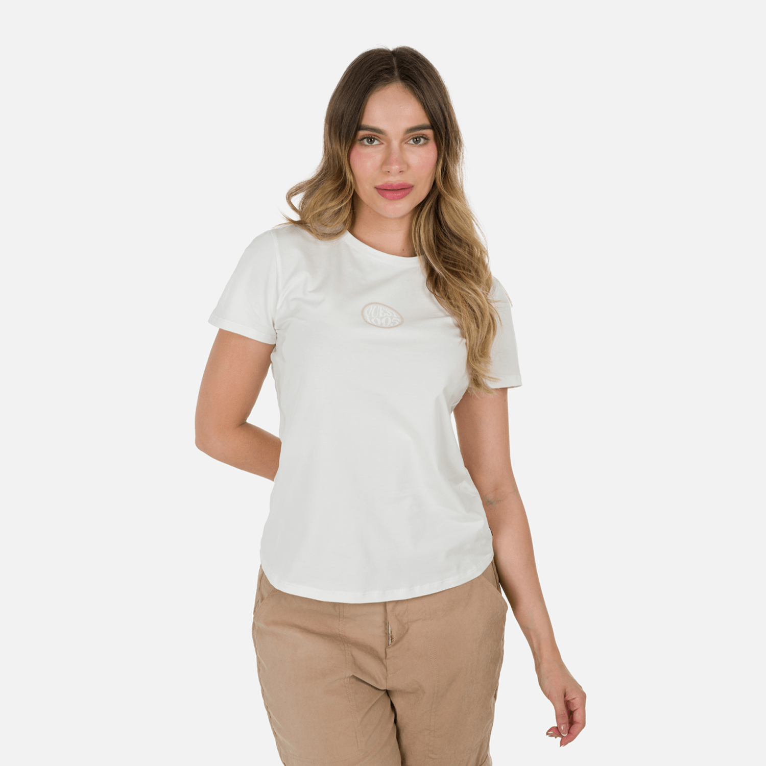 Camiseta Premium Manga Corta Color Ivory Para Mujer