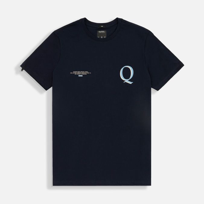 Camiseta Estampado Localizado Color Azul Oscuro Para Hombre