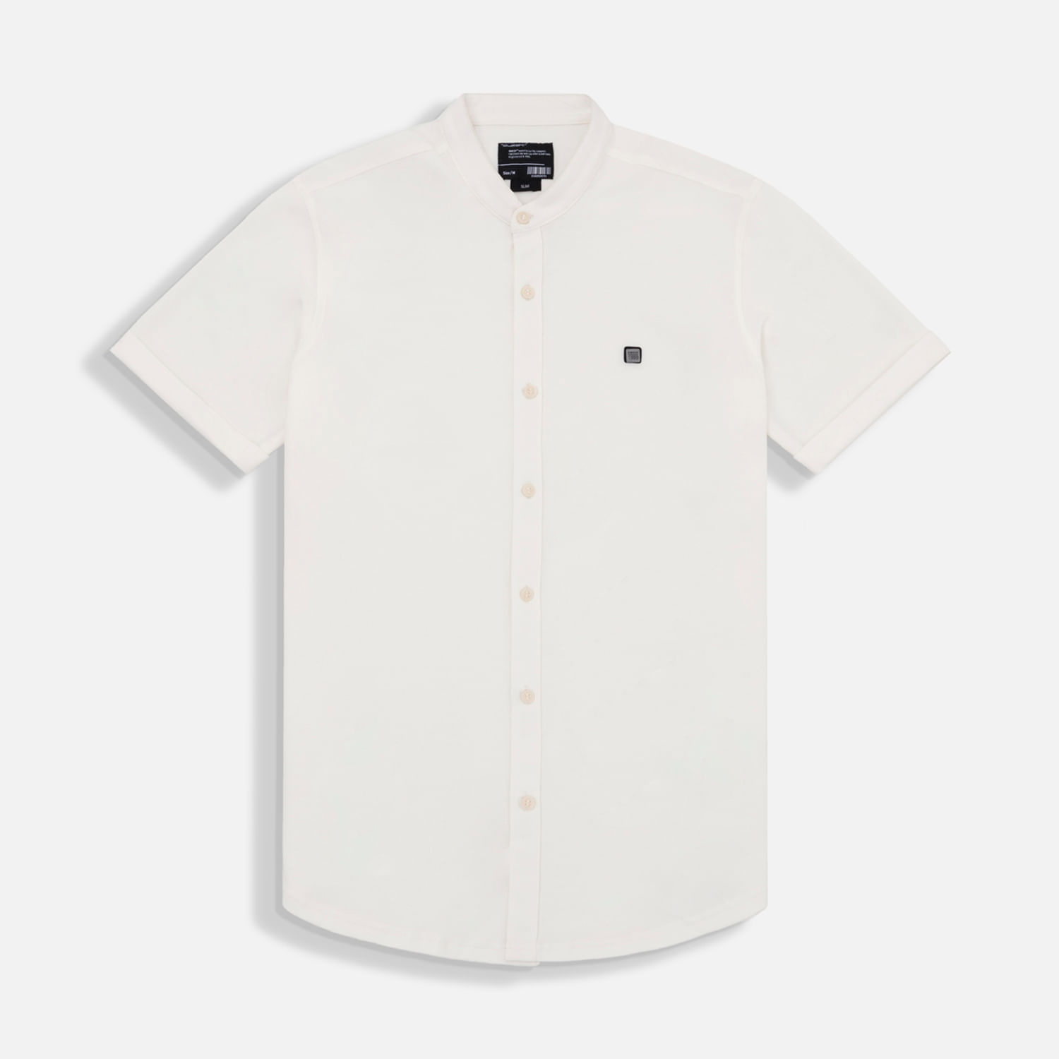 Camisa Manga Corta Color Ivory Para Hombre
