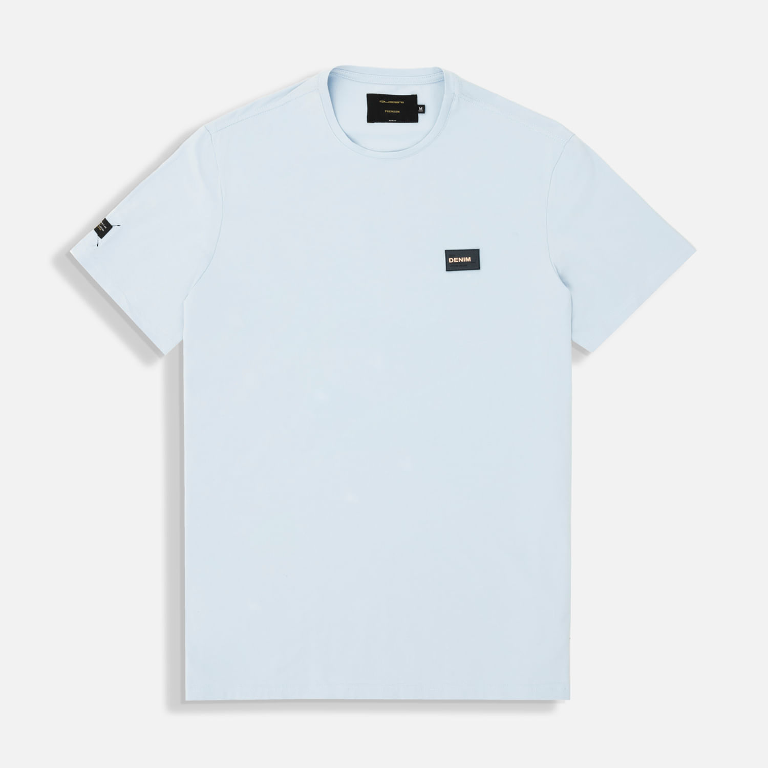 Camiseta Premium Manga Corta Color Azul Chambray Para Hombre