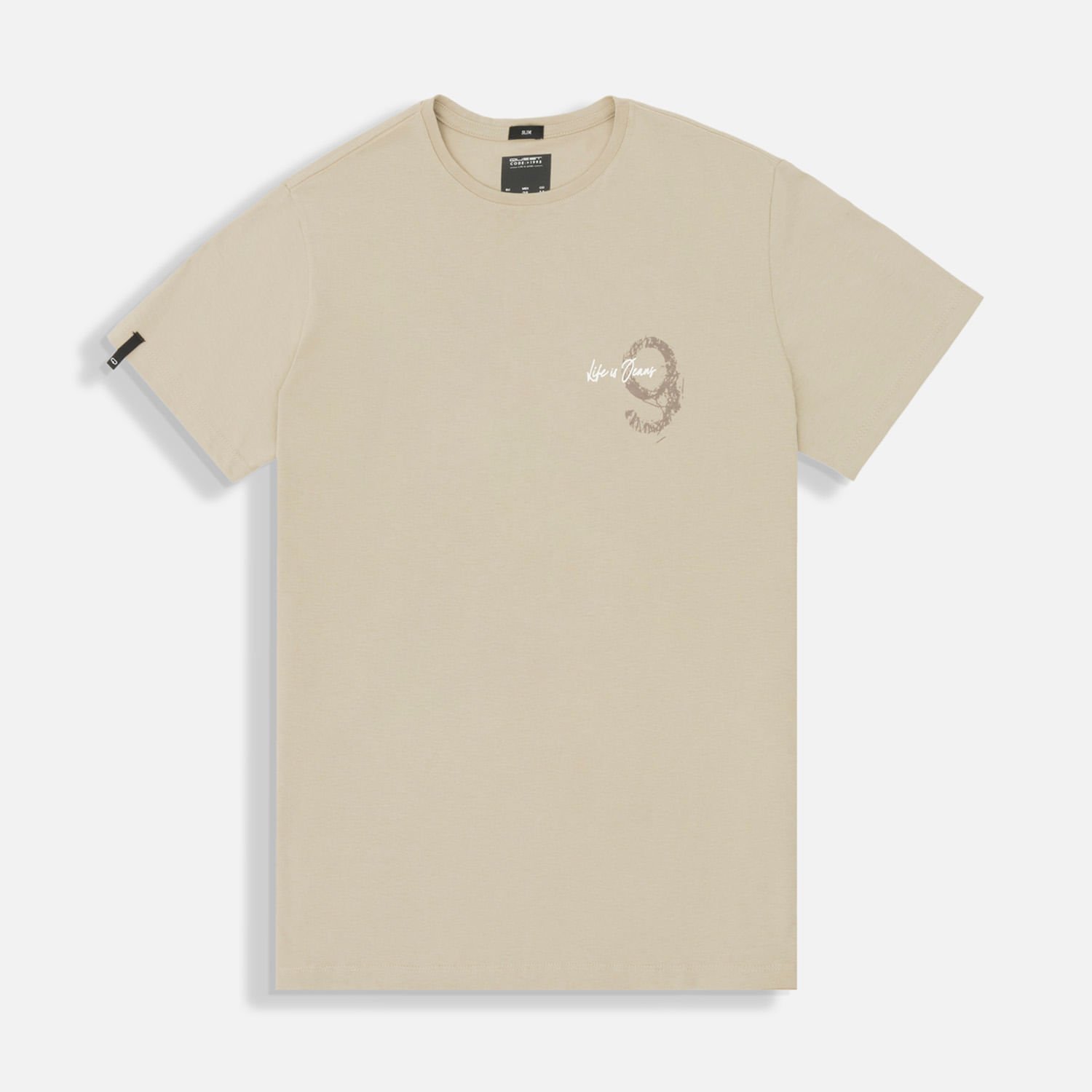 Camiseta Estampado Localizado Color Avena Para Hombre