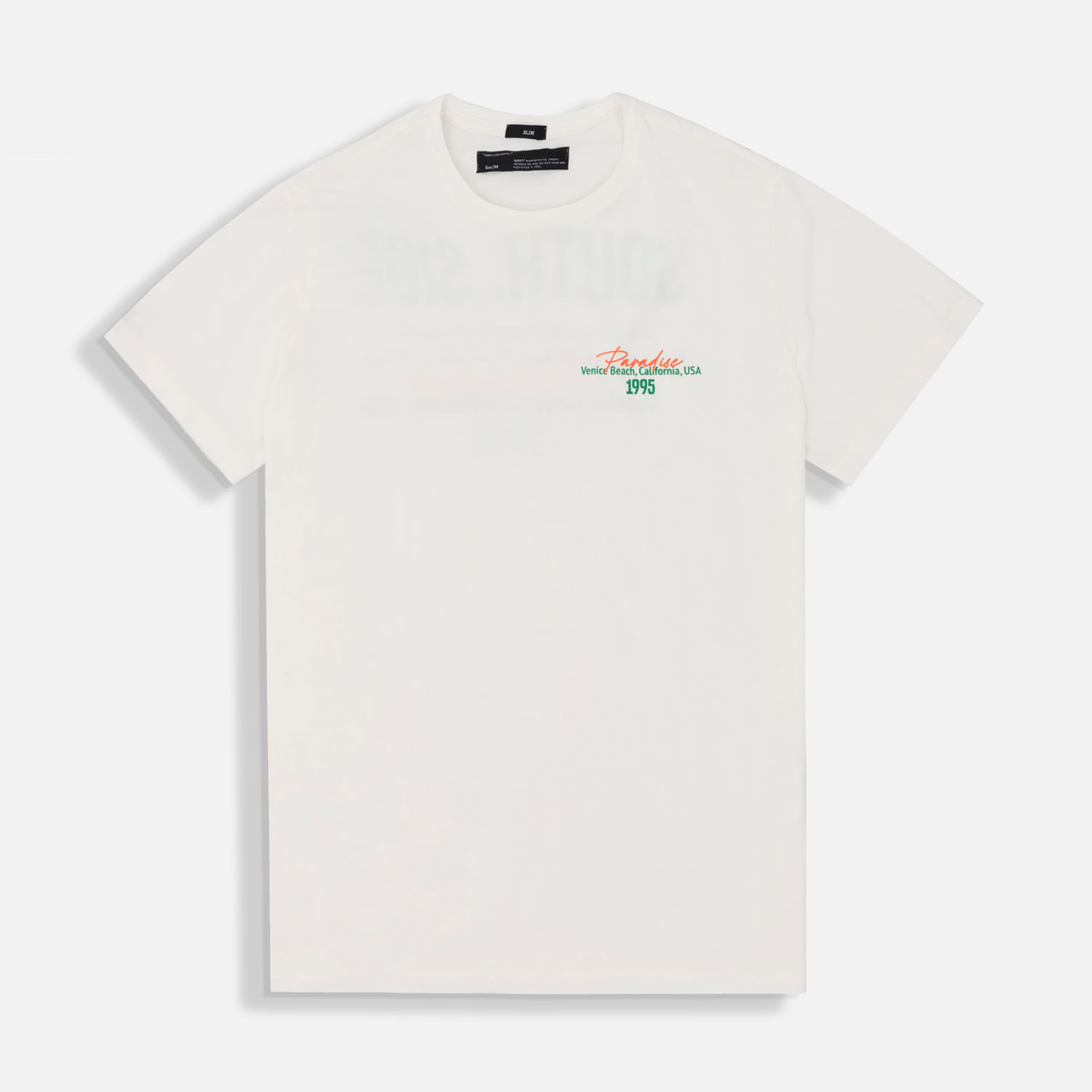 Camiseta Estampado Localizado Color Ivory Para Hombre
