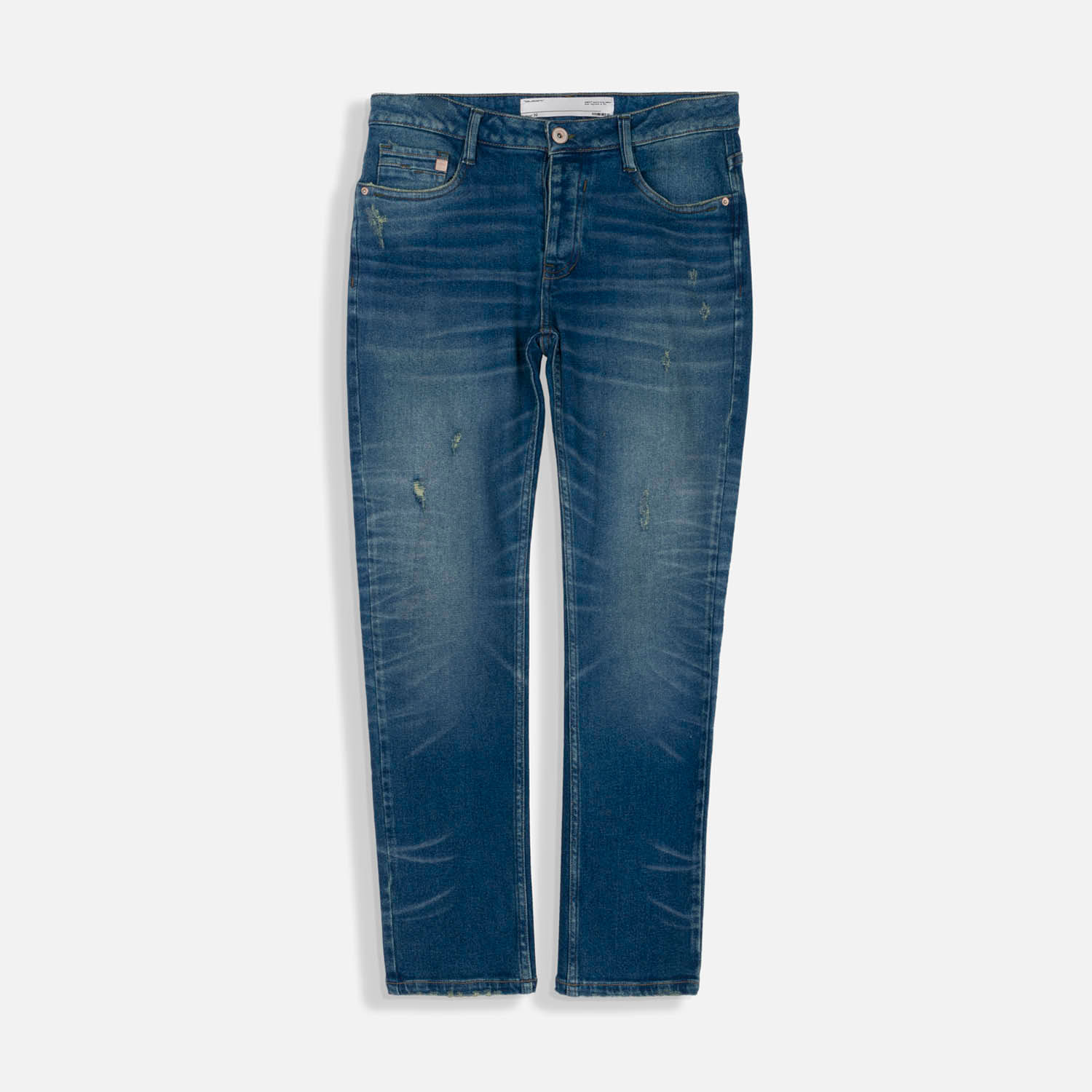 Jean Slim Color Azul Oscuro Para Hombre