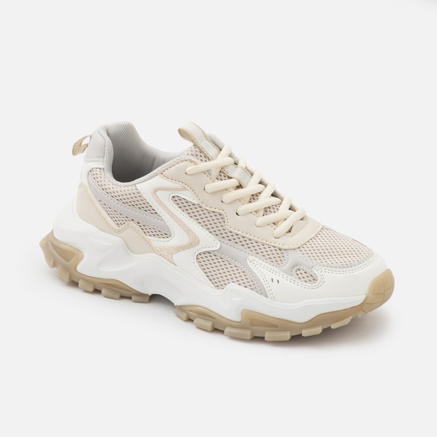 Zapatos Tenis Color Ivory Para Mujer
