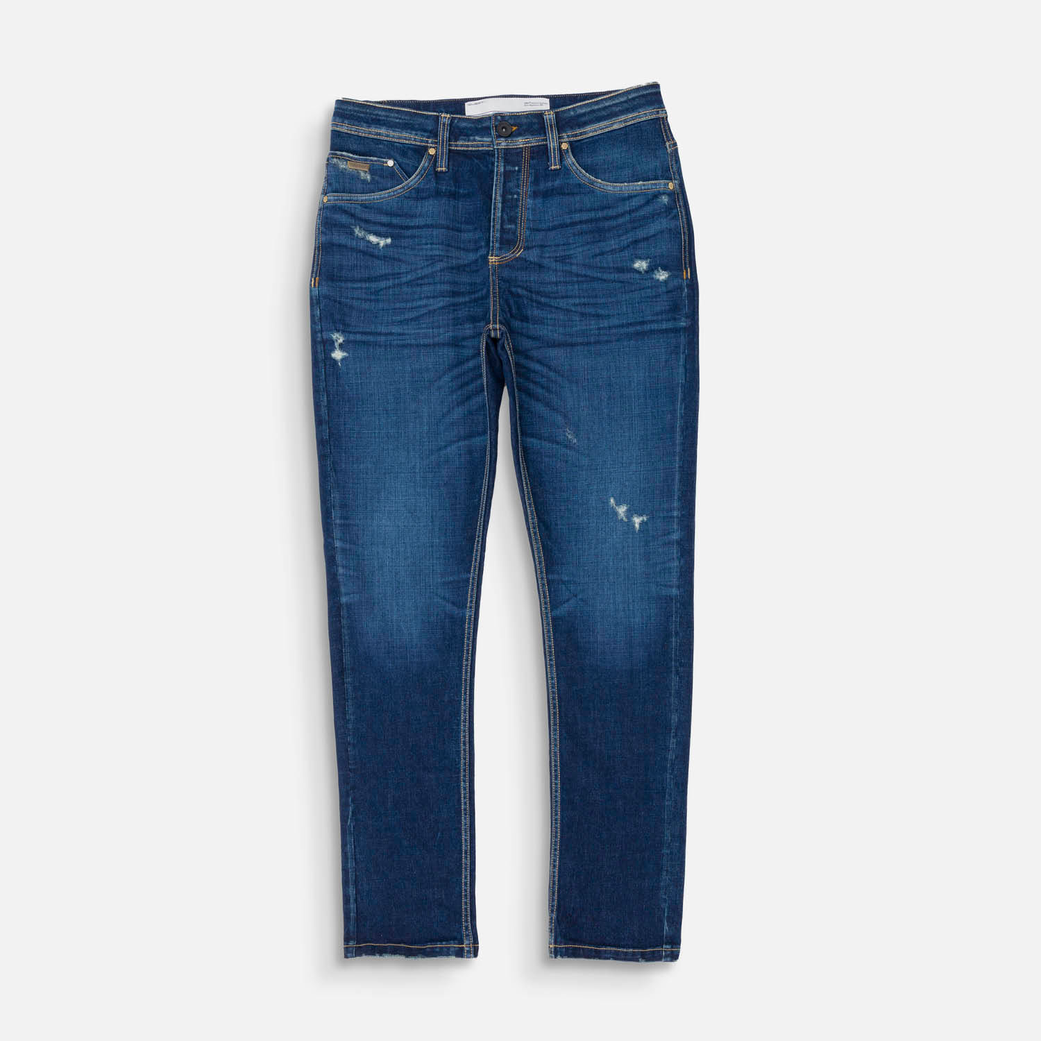 Jean Slim Color Azul Oscuro Para Hombre