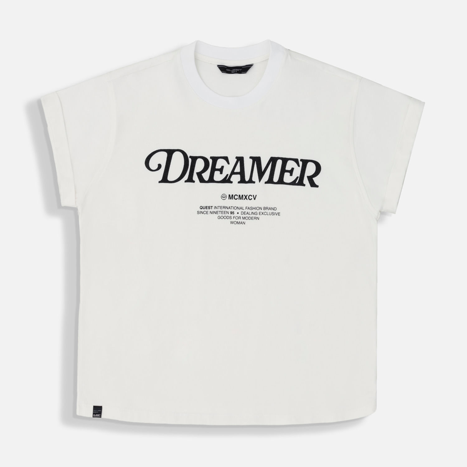 Camiseta Manga Corta Color Ivory Para Mujer