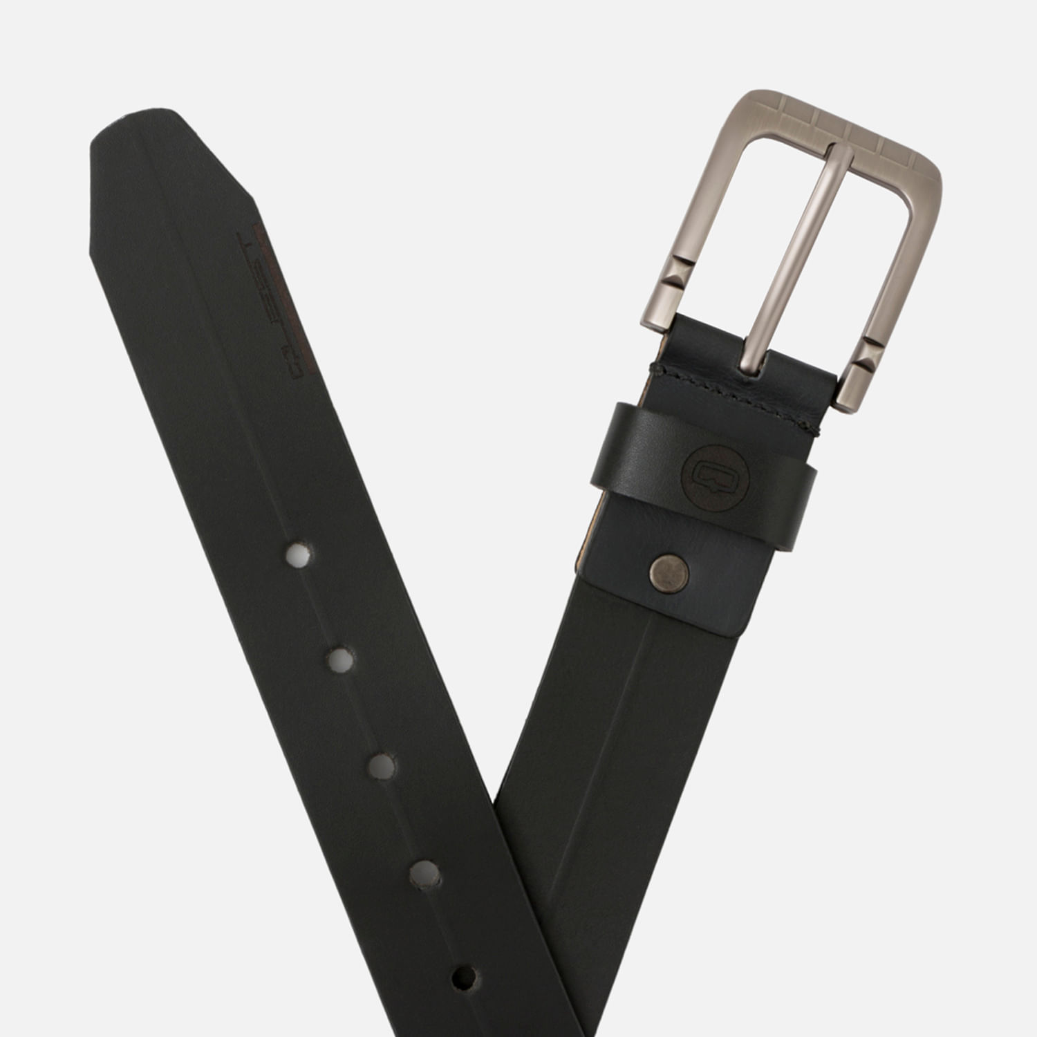 Correa Cuero Color Negro Para Hombre