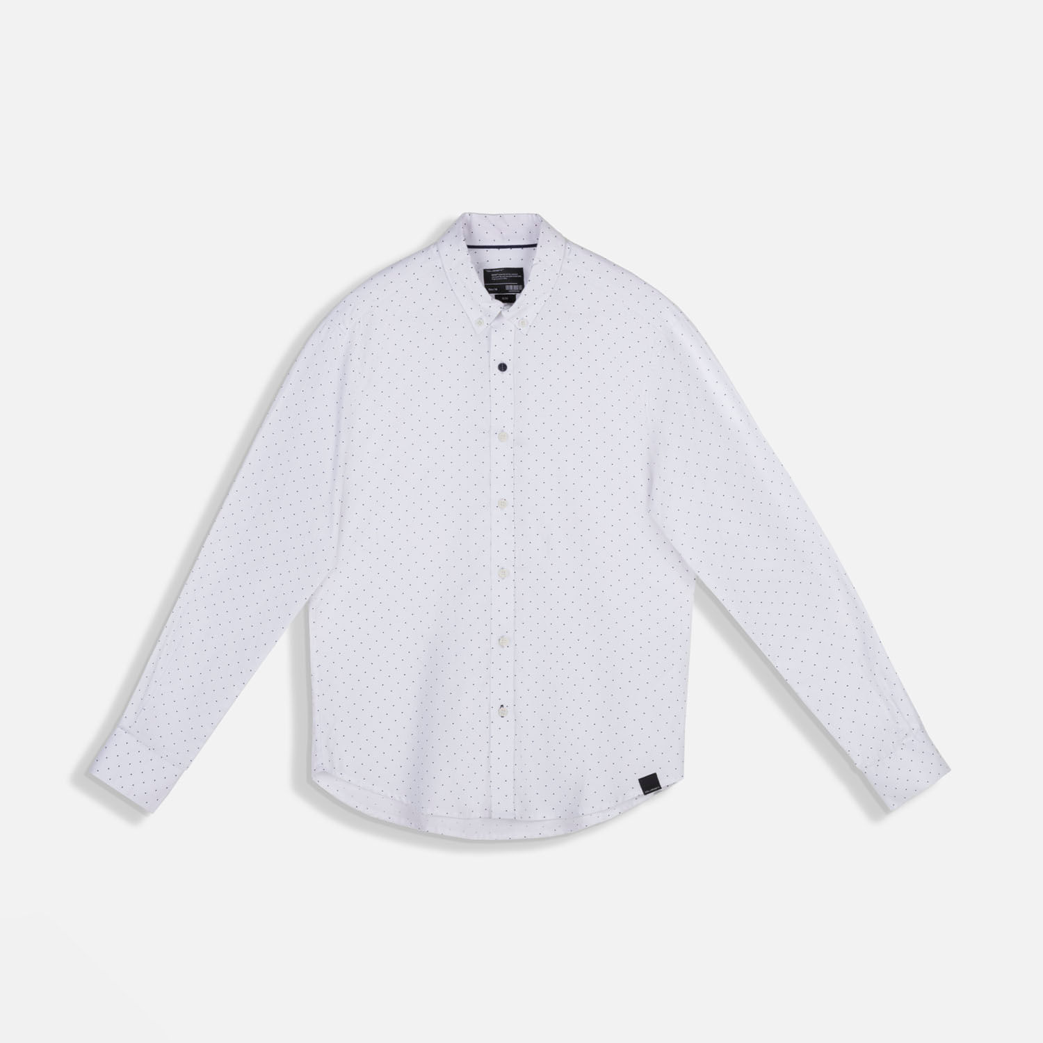 Camisa Manga Larga Color Blanco Para Hombre