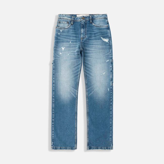 Jean Loose Color Azul Medio Para Hombre