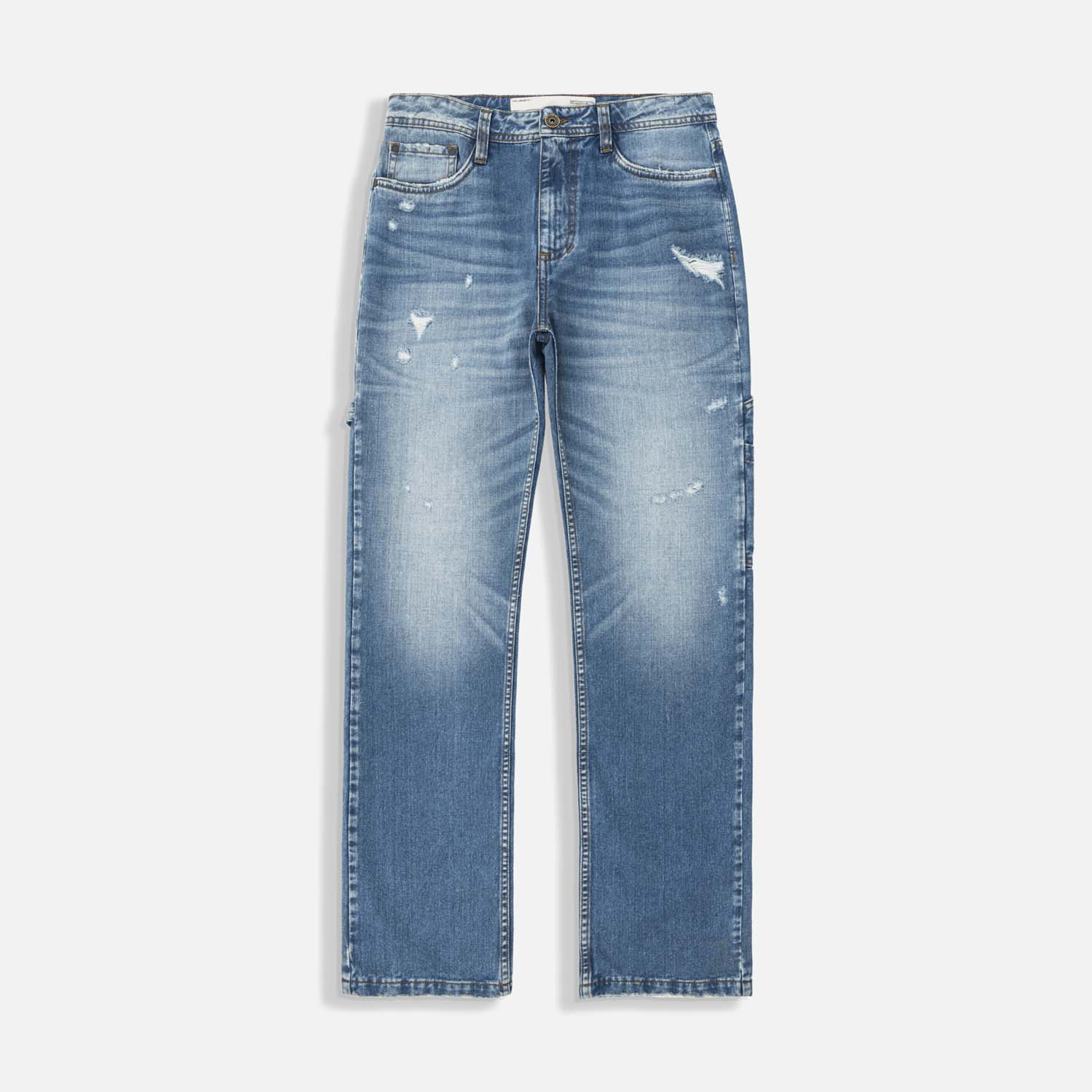 Jean Loose Color Azul Medio Para Hombre