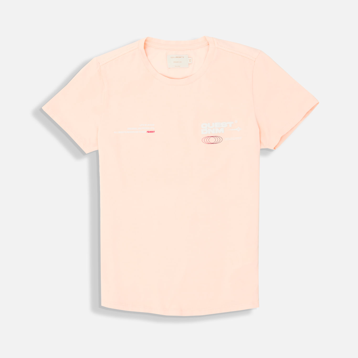 Camiseta Premium Manga Corta Color Peach Parfait Para Mujer